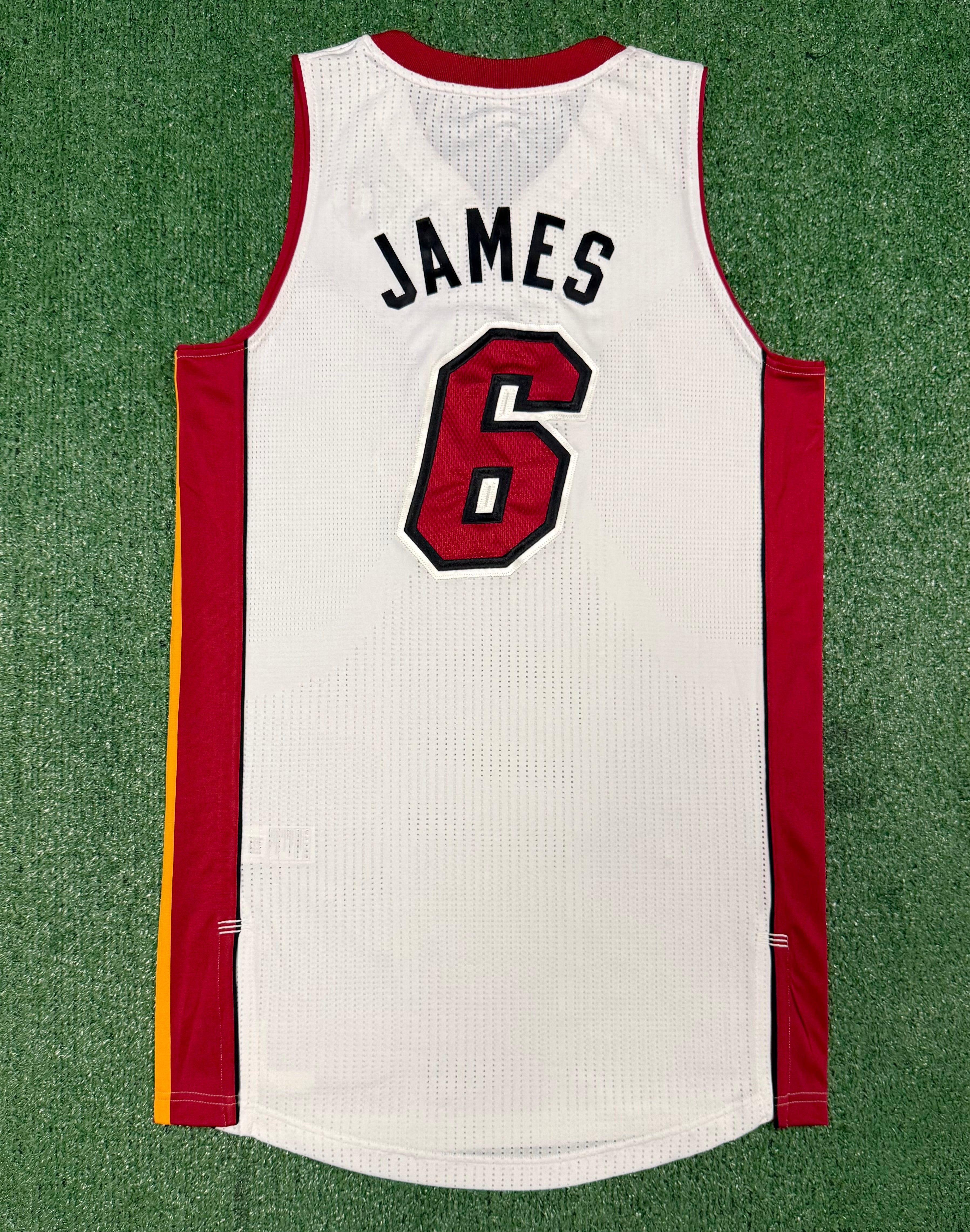 Lebron James Miami Heat Jersey #6 Adidas Climacool White Size (Large) NBA