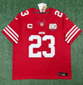 Christian McCaffrey San Francisco 49ers Jersey #23 Nike Vapor Fuse Limited Stitched Red Size (XL) NFL