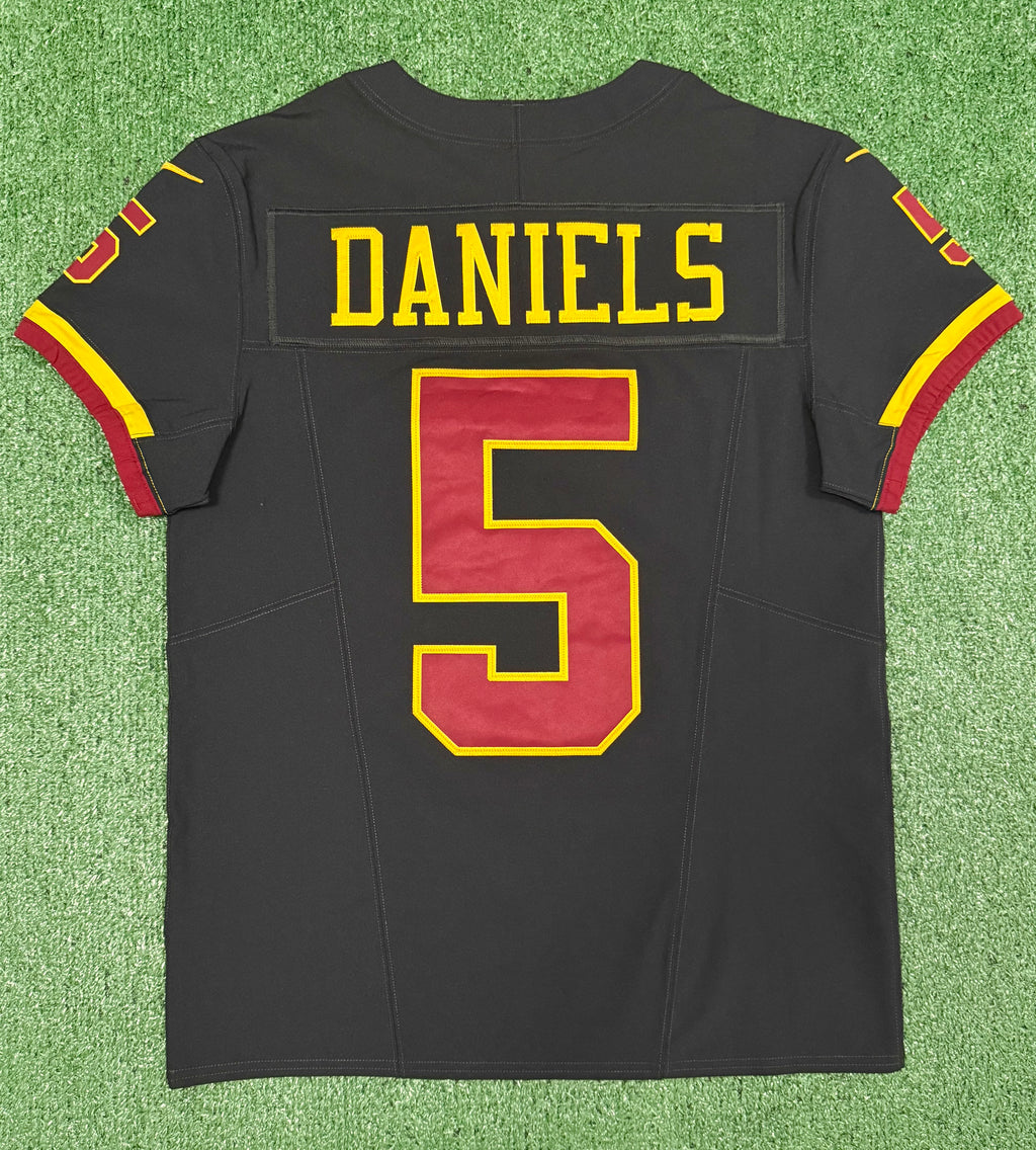 Jayden Daniels Washington Commanders Jersey #5 Nike Vapor Fuse Elite Black Size 40 (M) NFL