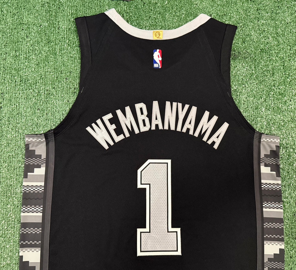 Victor Wembanyama San Antonio Spurs Jersey #1 Nike ADV Authentic Black Size 48 (L) NBA