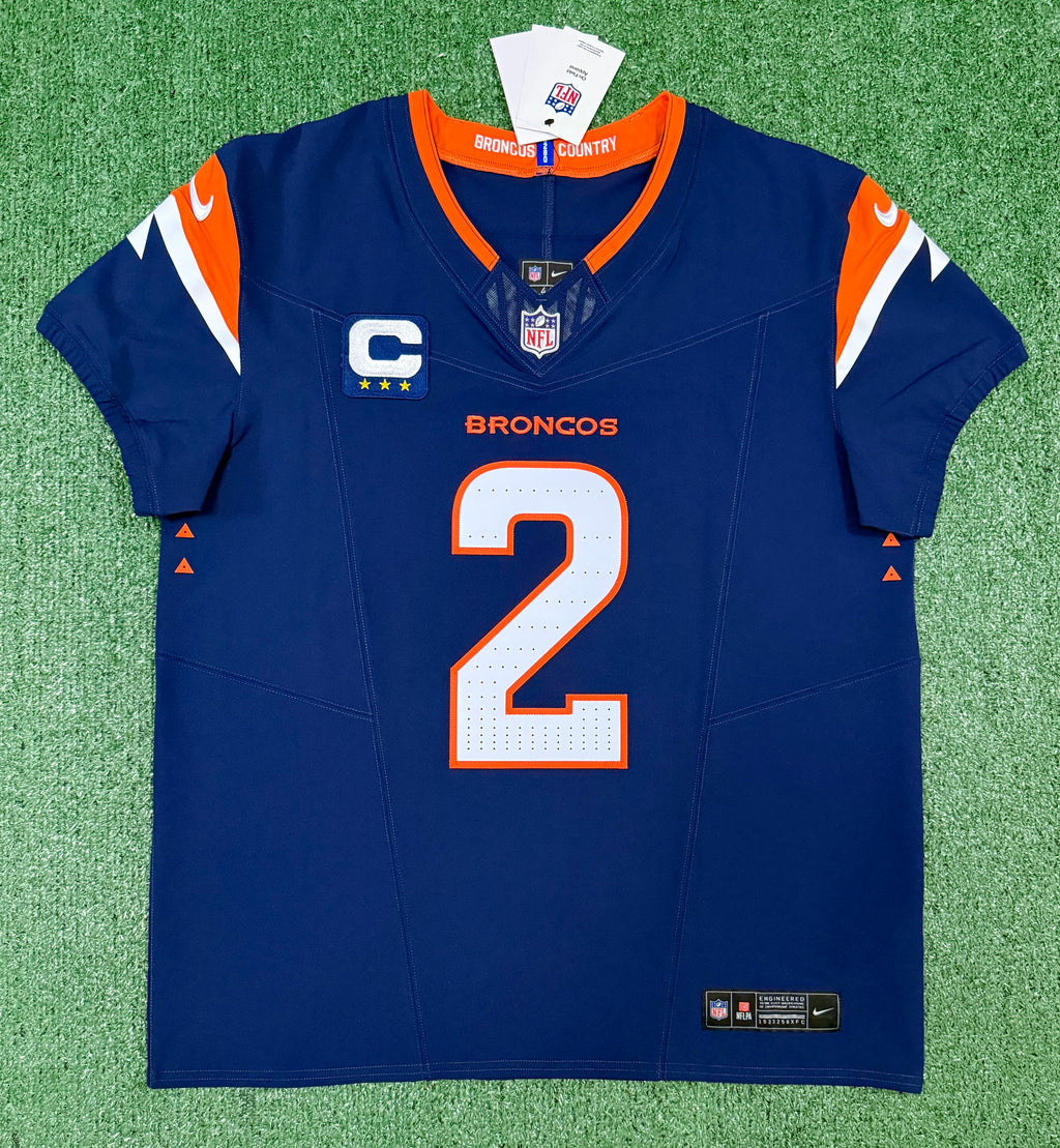 Pat Surtain II Denver Broncos Jersey #2 Nike Vapor Fuse Elite Navy Size 44 (L) NFL