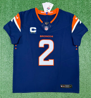 Pat Surtain II Denver Broncos Jersey #2 Nike Vapor Fuse Elite Navy Size 44 (L) NFL