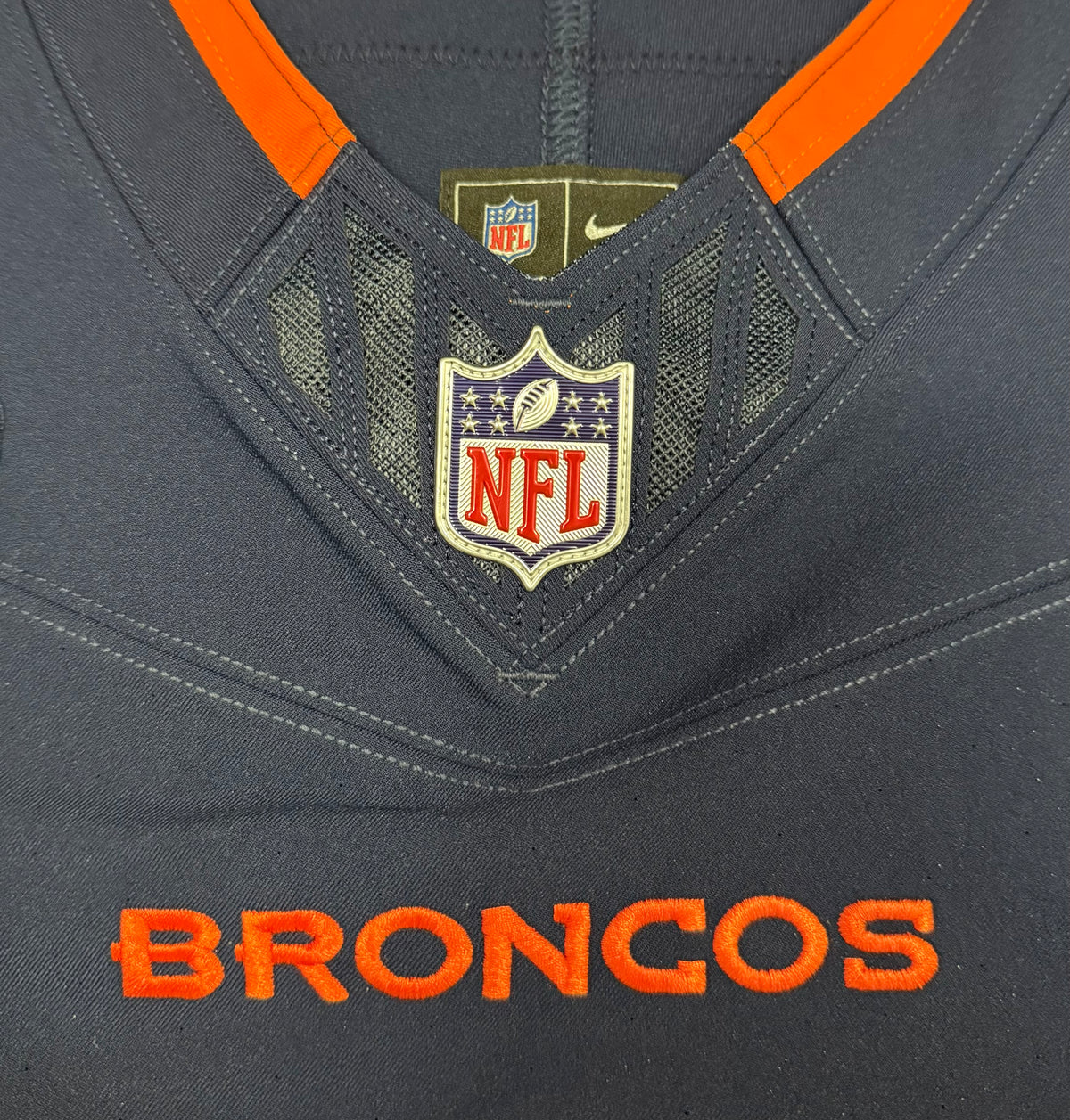 Bo Nix Denver Broncos Jersey #10 Nike Vapor Fuse Elite Navy Size 40 (M) NFL