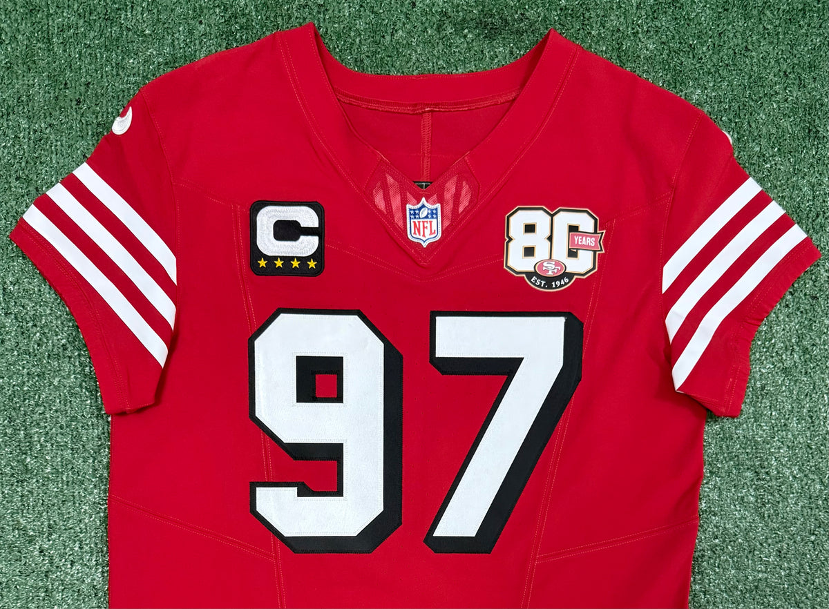 Nick Bosa San Francisco 49ers
Jersey #97 Nike Vapor FUSE Elite red Size 44 (Large) NFL