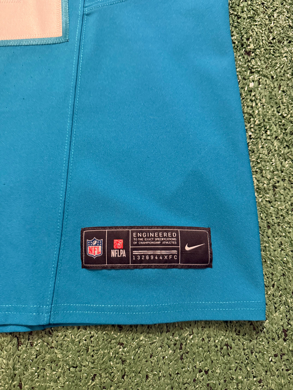 Travis Hunter Jacksonville Jaguars Jersey #12 Nike Vapor Fuse Elite Teal Size 40 (M) NFL