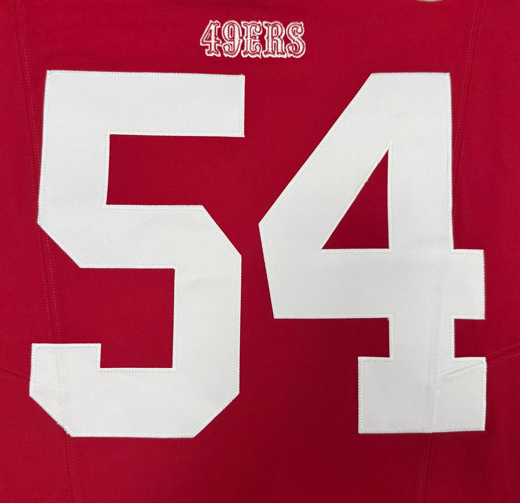 Fred Warner San Francisco 49ers Jersey #54 Nike Vapor FUSE Elite Red Size 44 (Large) NFL
