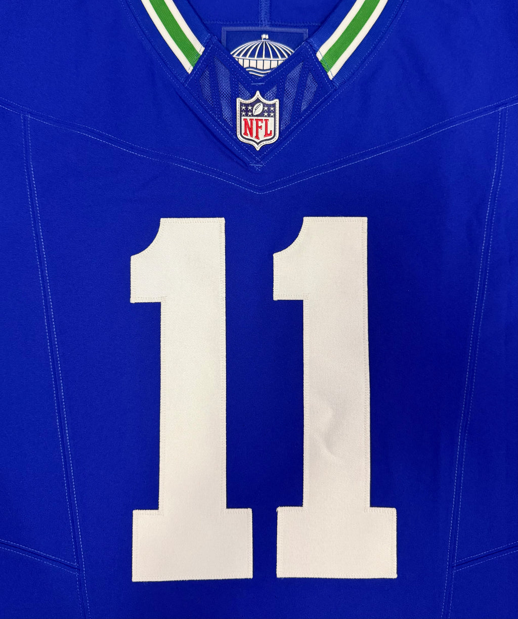 Jaxon Smith-Njigba Seattle Seahawks Jersey #11 Nike Vapor FUSE Elite Royal Blue Size 44 (L) NFL