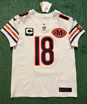Caleb Williams Chicago Bears Jersey #18 Nike Vapor FUSE Elite White Size 40 (Medium) NFL