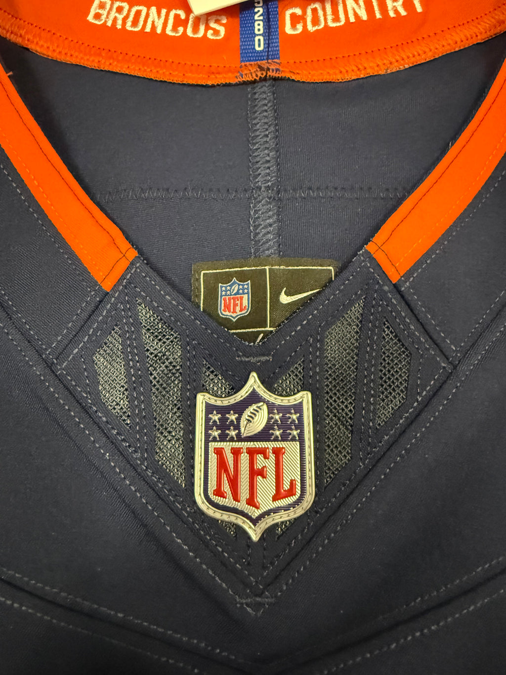 Bo Nix Denver Broncos Jersey #10 Nike Vapor Fuse Elite Navy Size 40 (M) NFL
