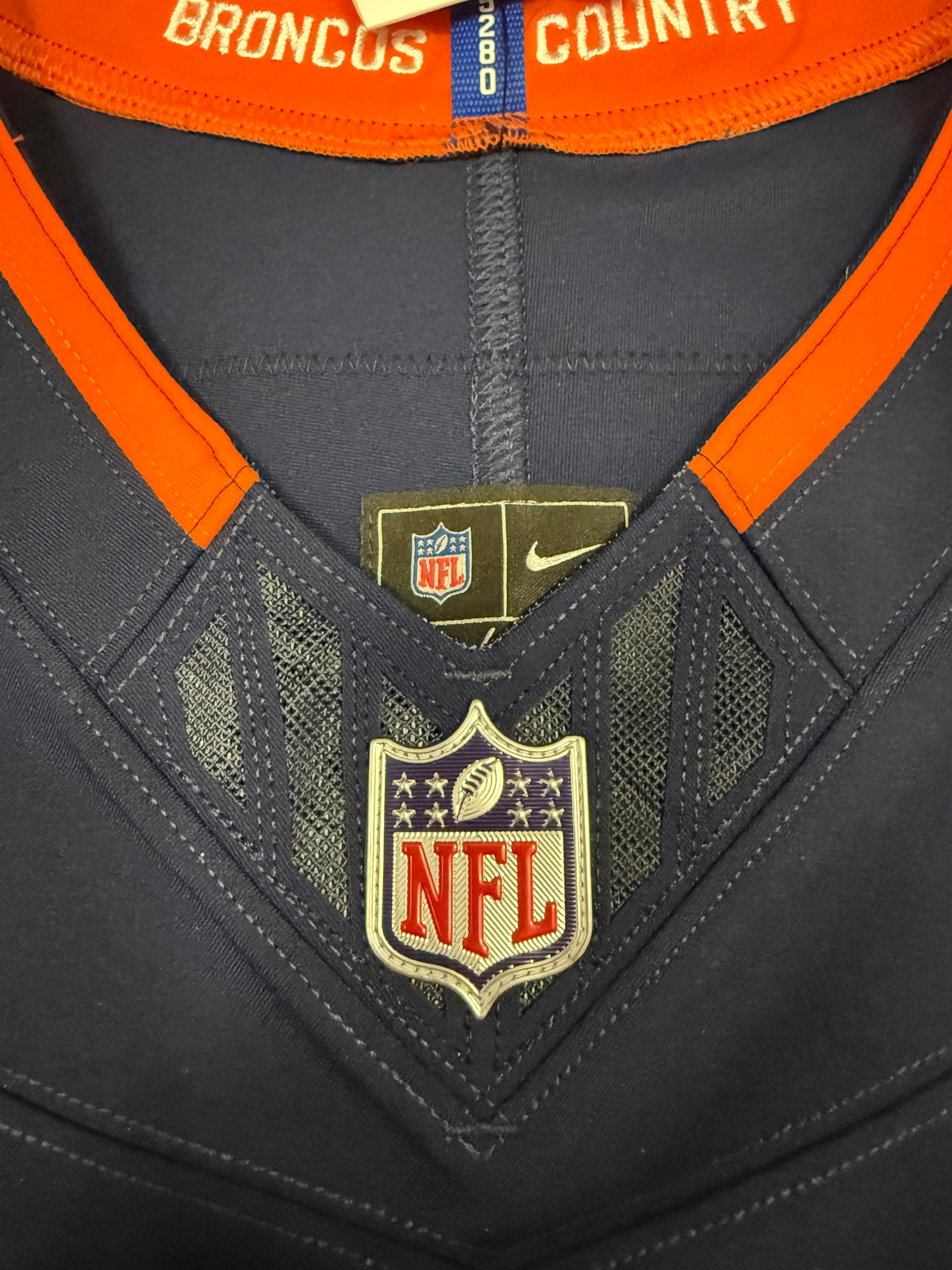 Bo Nix Denver Broncos Jersey #10 Nike Vapor Fuse Elite Navy Size 40 (M) NFL