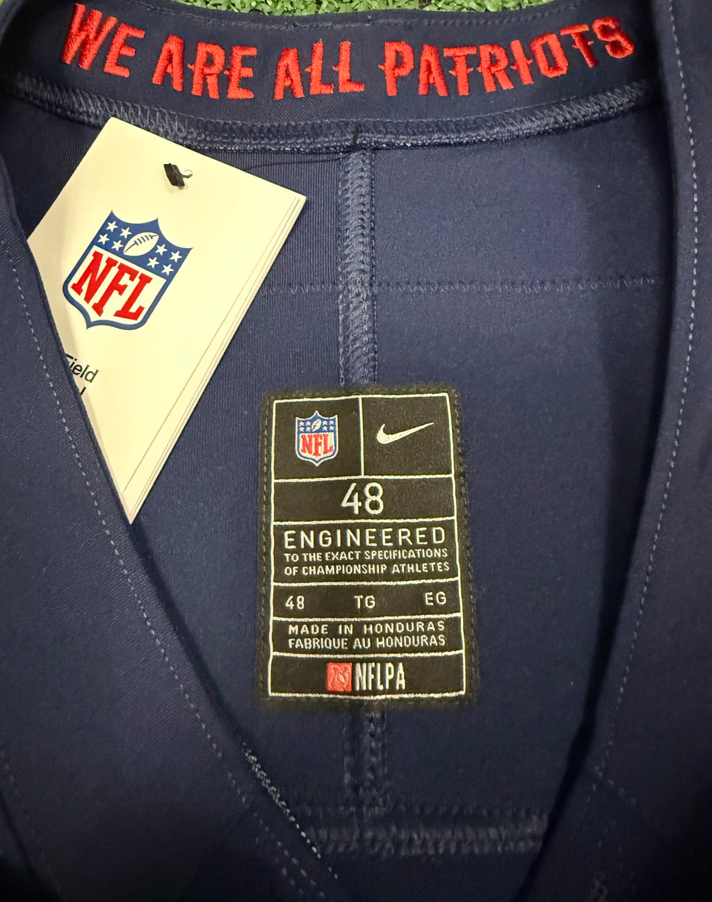 Drake Maye New England Patriots Jersey #10 Nike Vapor Fuse Elite Blue Size 48 (XL) NFL