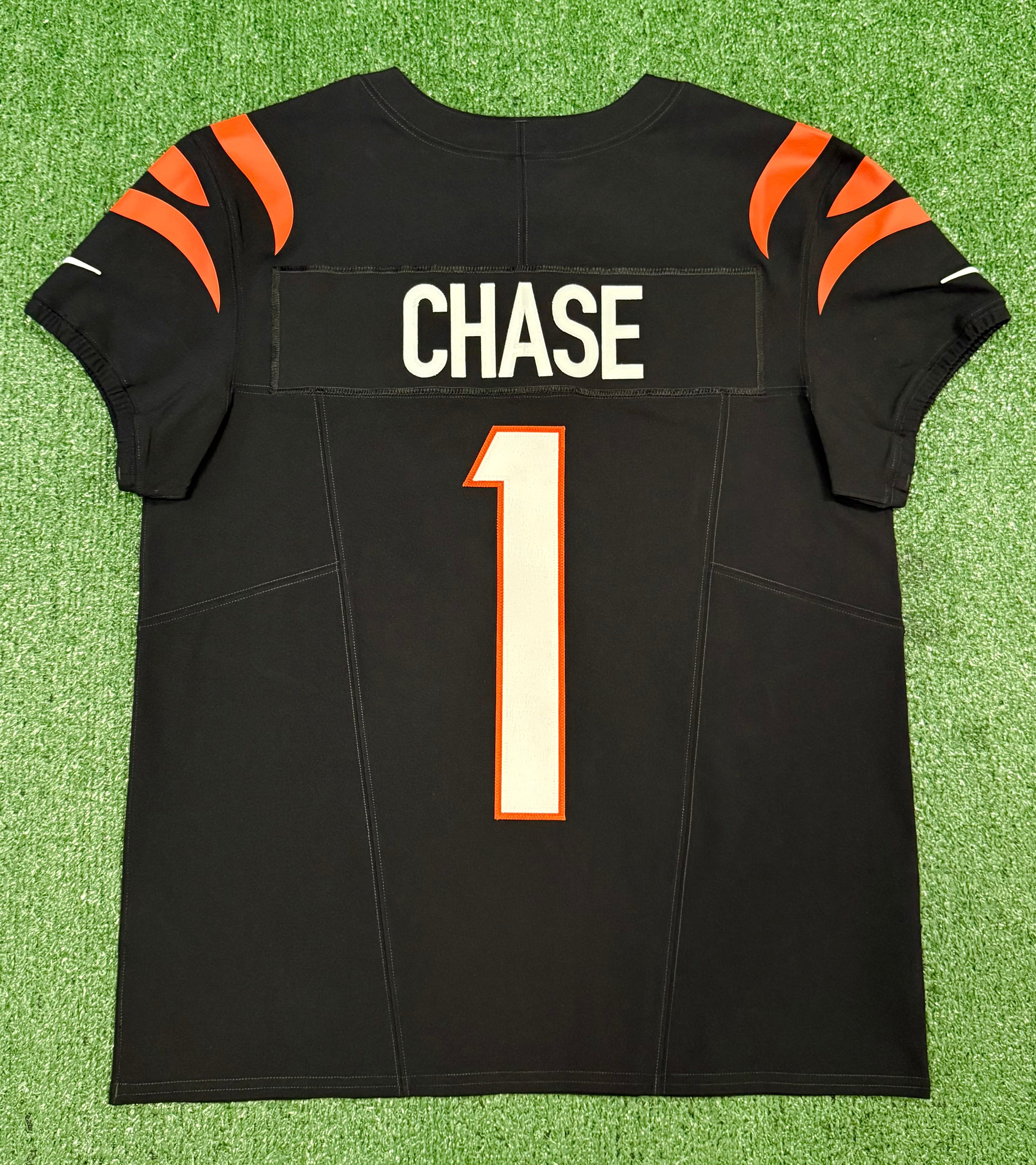 Ja'Marr Chase Cincinnati Bengals Jersey #1 Nike Vapor Fuse Elite Black Size 44 (L) NFL