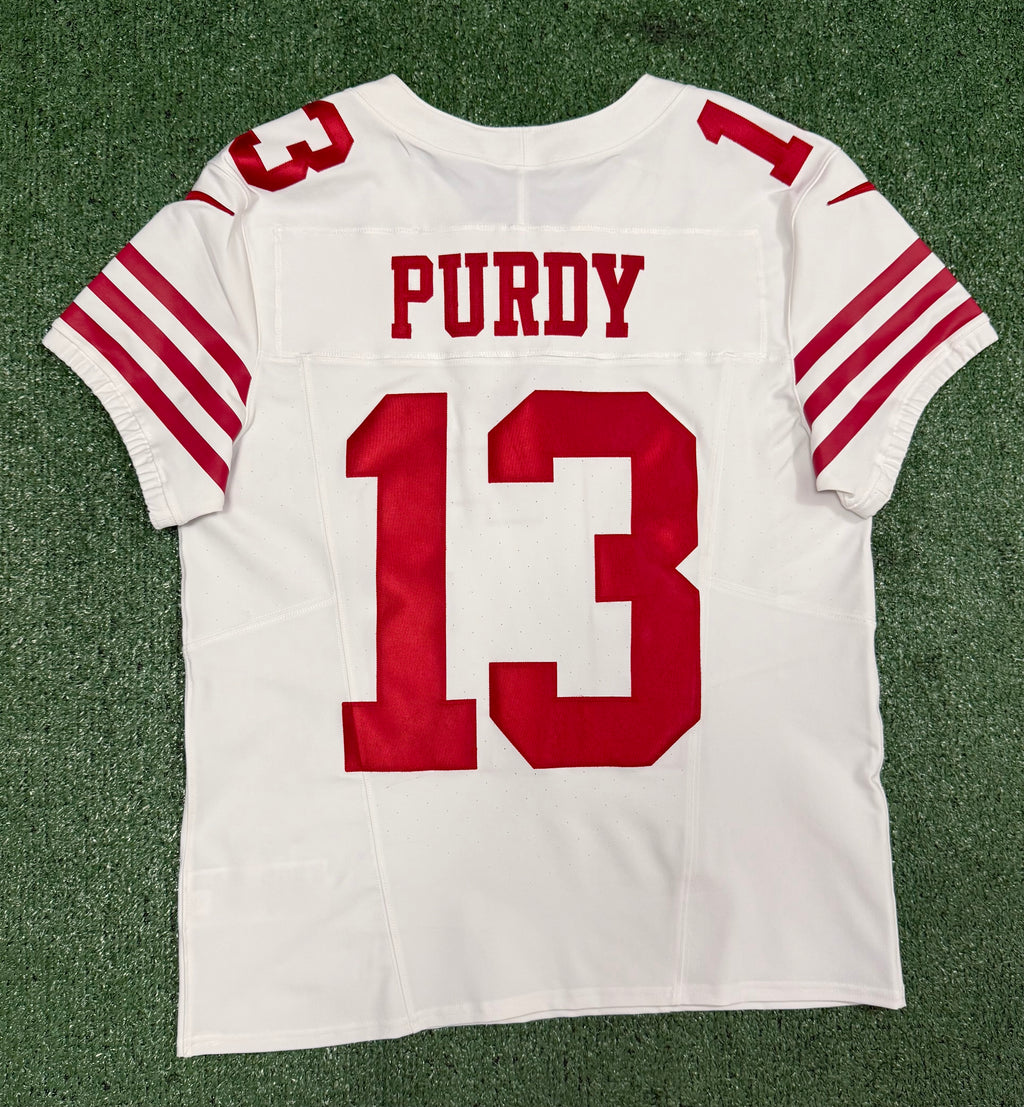 Brock Purdy San Francisco 49ers Jersey #13 Nike Vapor FUSE Elite White Size 40 (Medium) NFL