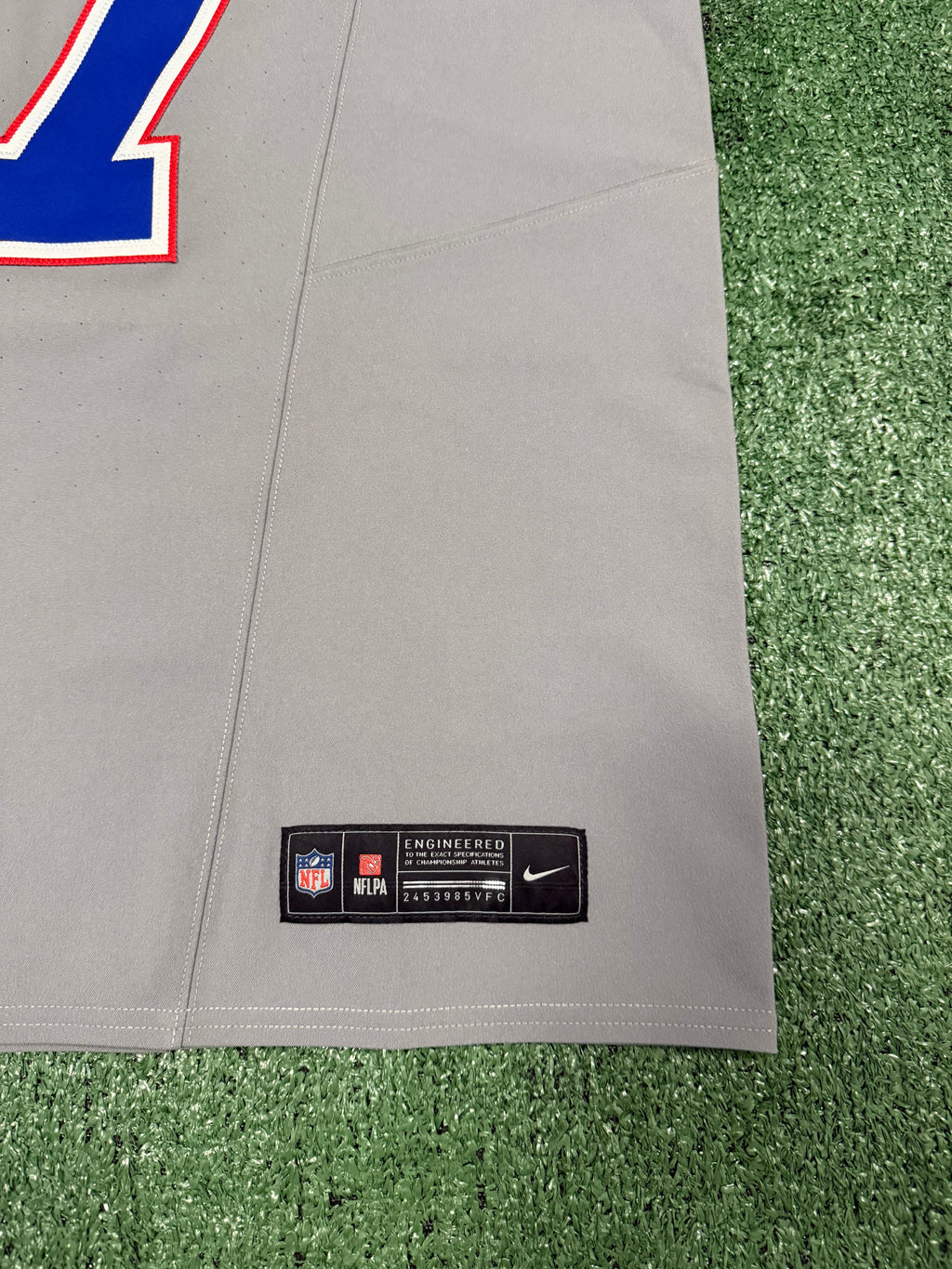 Josh Allen Buffalo Bills Jersey #17 Nike Vapor Fuse Elite Gray Size 44 (L) NFL