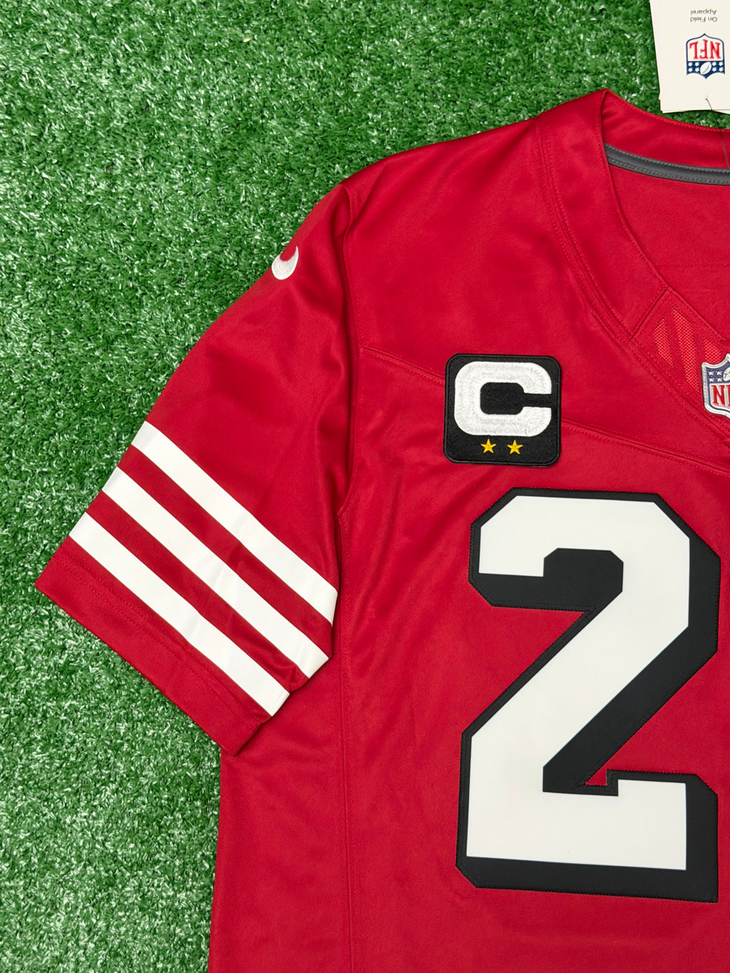 Christian McCaffrey San Francisco 49ers Jersey #23 Nike Vapor Fuse Limited Stitched Red Size (Large) NFL