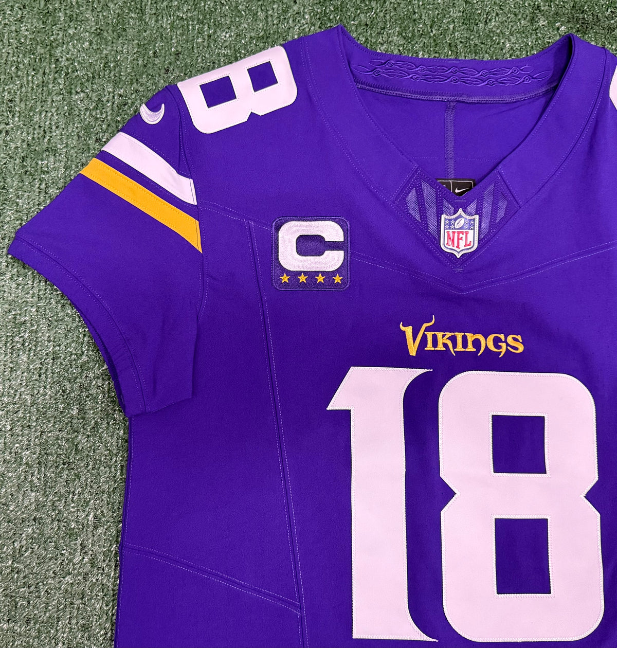 Justin Jefferson Minnesota Vikings Jersey #18 Nike Vapor FUSE Elite Purple Size 40 (Medium) NFL