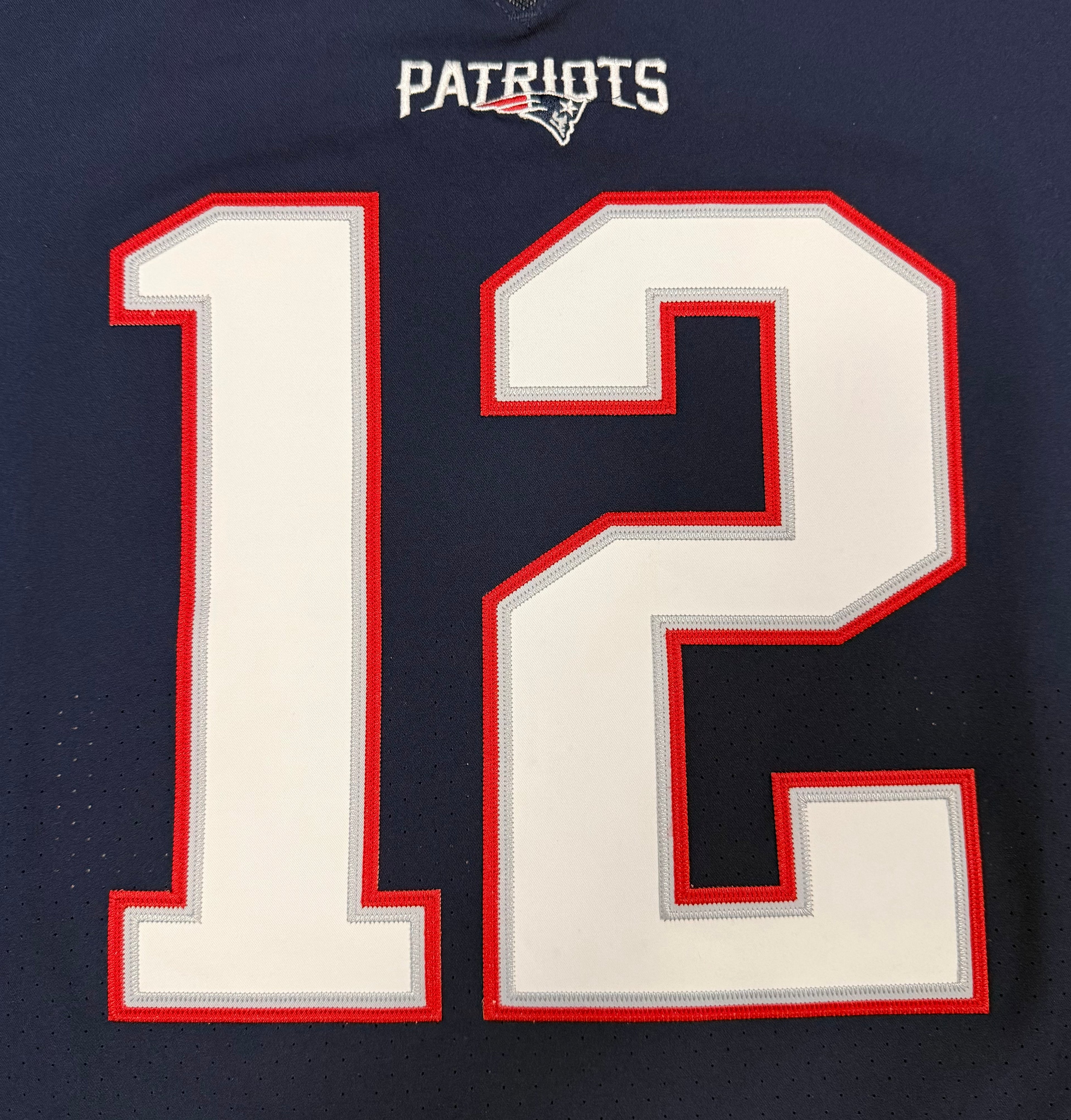 Tom Brady New England Patriots Jersey #12 Nike Vapor Elite Blue Size 48 (XL) NFL