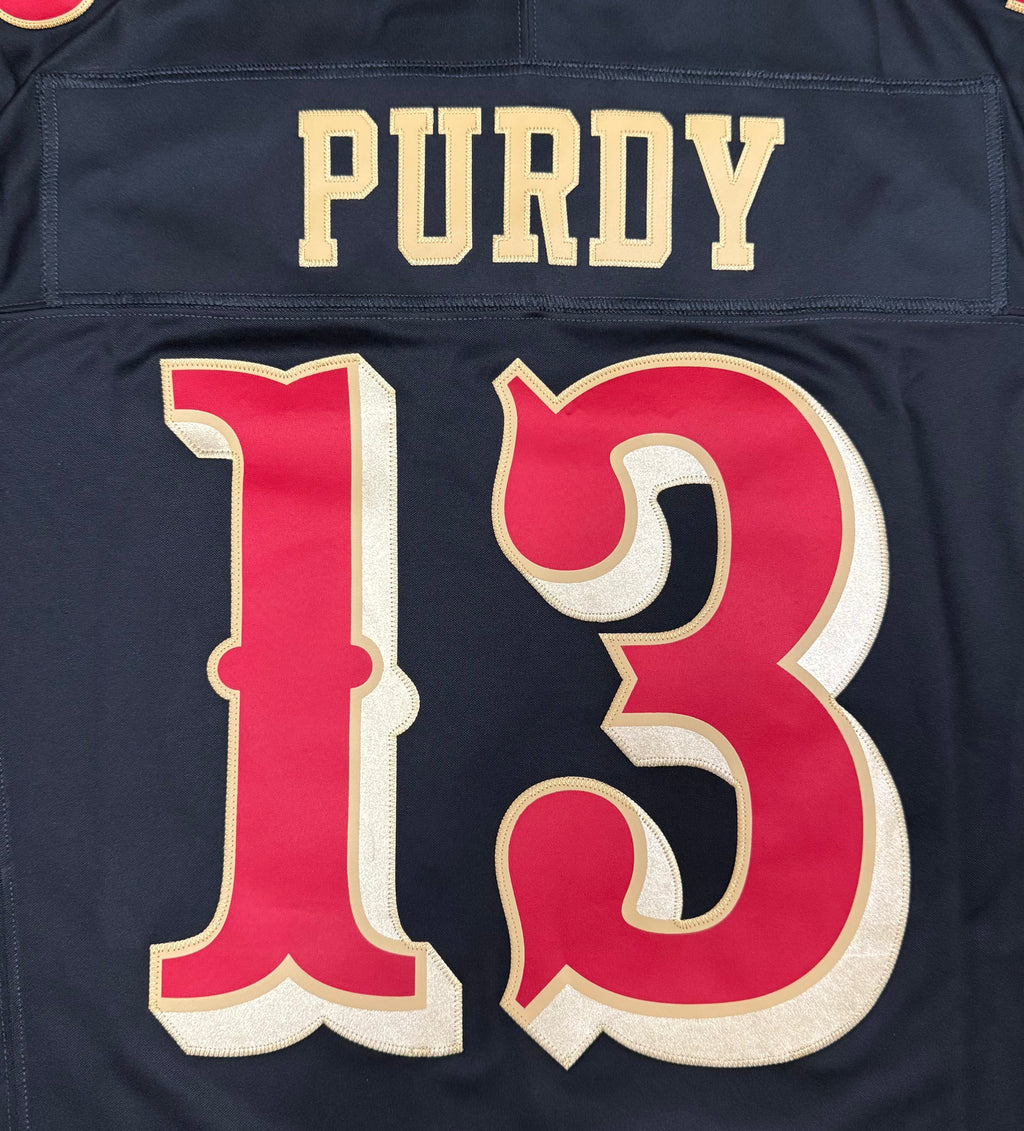 Brock Purdy San Francisco 49ers Jersey #13 Nike Vapor Fuse Limited Rivalry Black Size (Medium) NFL