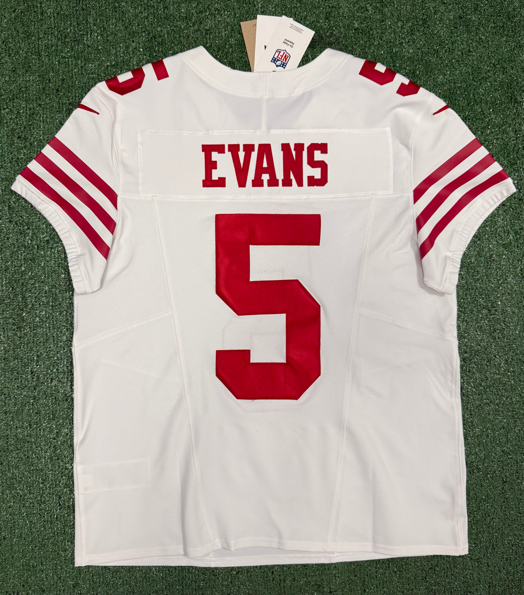 Mike Evans San Francisco 49ers Jersey #5 Nike Vapor FUSE Elite White Size 44 (Large) NFL
