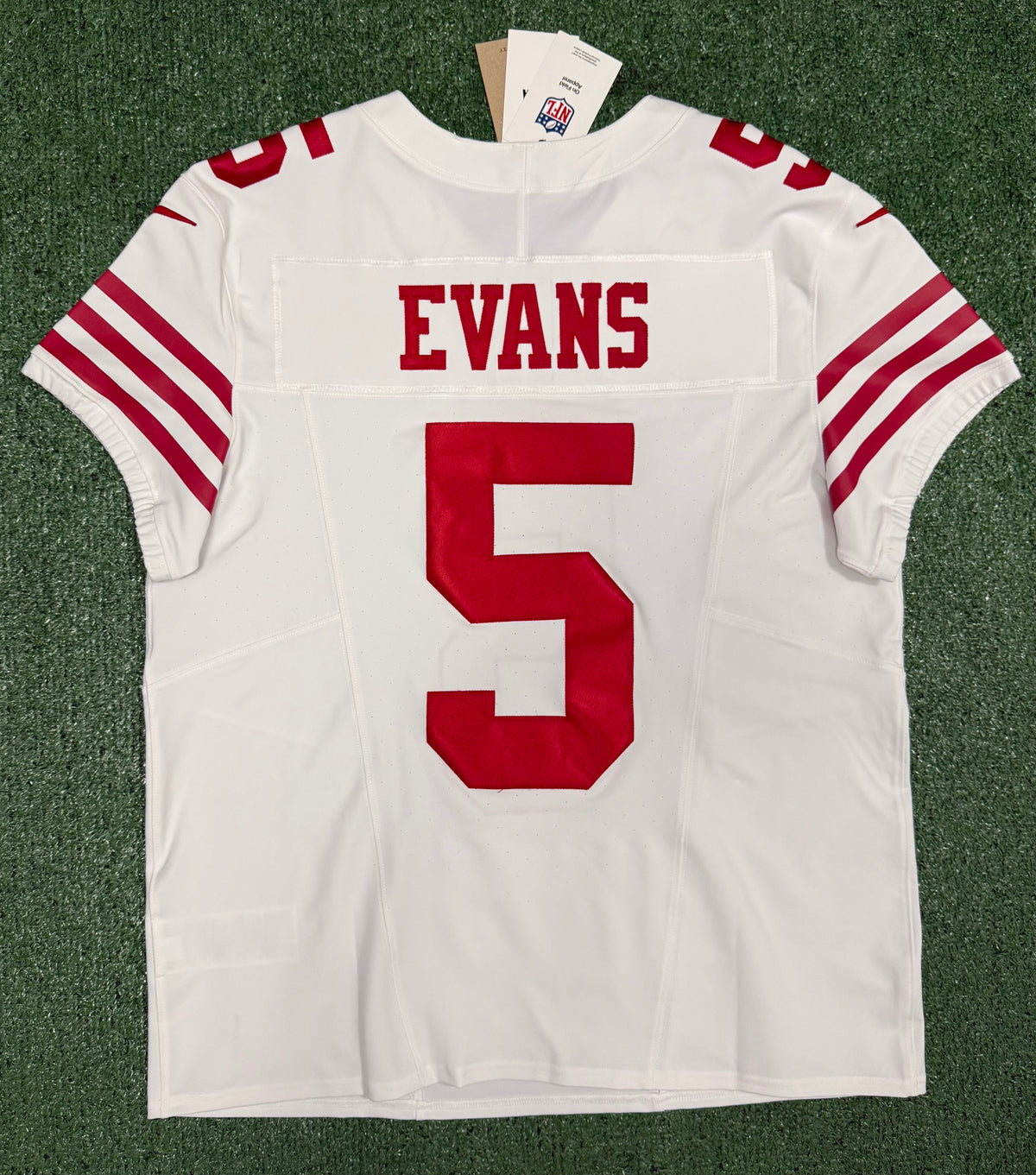 Mike Evans San Francisco 49ers Jersey #5 Nike Vapor FUSE Elite White Size 44 (Large) NFL