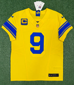 Matthew Stafford Los Angeles Rams Jersey #9 Nike Vapor FUSE Elite Yellow Size 40 (Medium) NFL