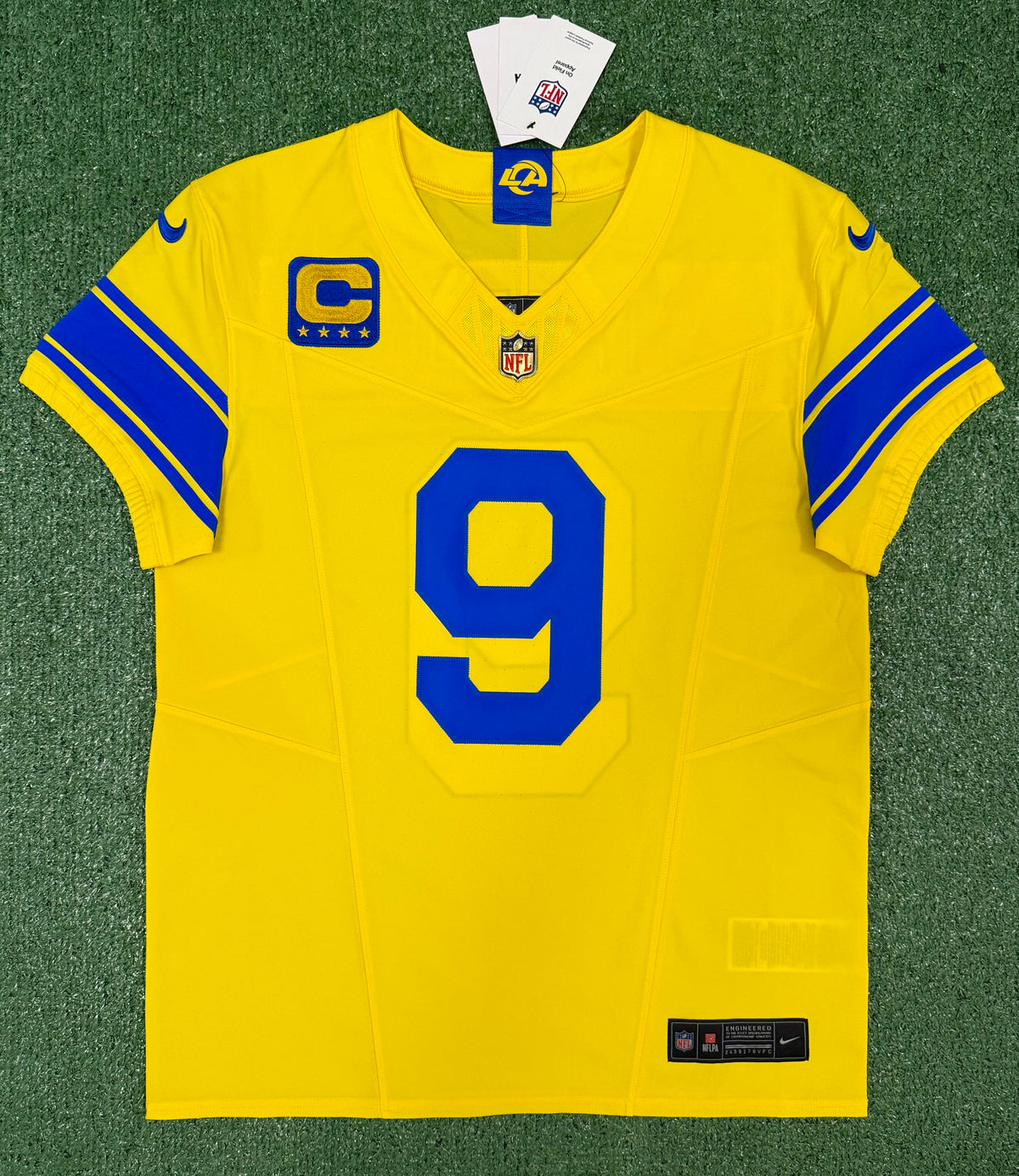Matthew Stafford Los Angeles Rams Jersey #9 Nike Vapor FUSE Elite Yellow Size 40 (Medium) NFL