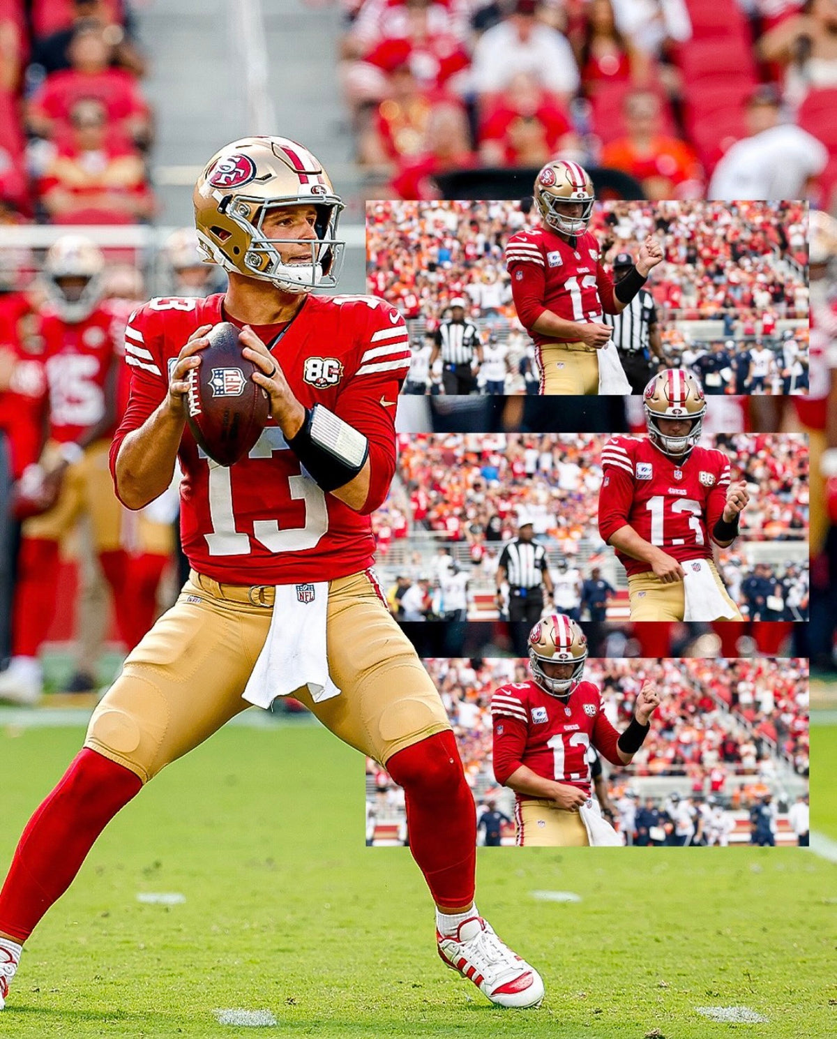 Brock Purdy San Francisco 49ers Jersey #13 Nike Vapor Fuse Limited Stitched Red Size (XL) NFL