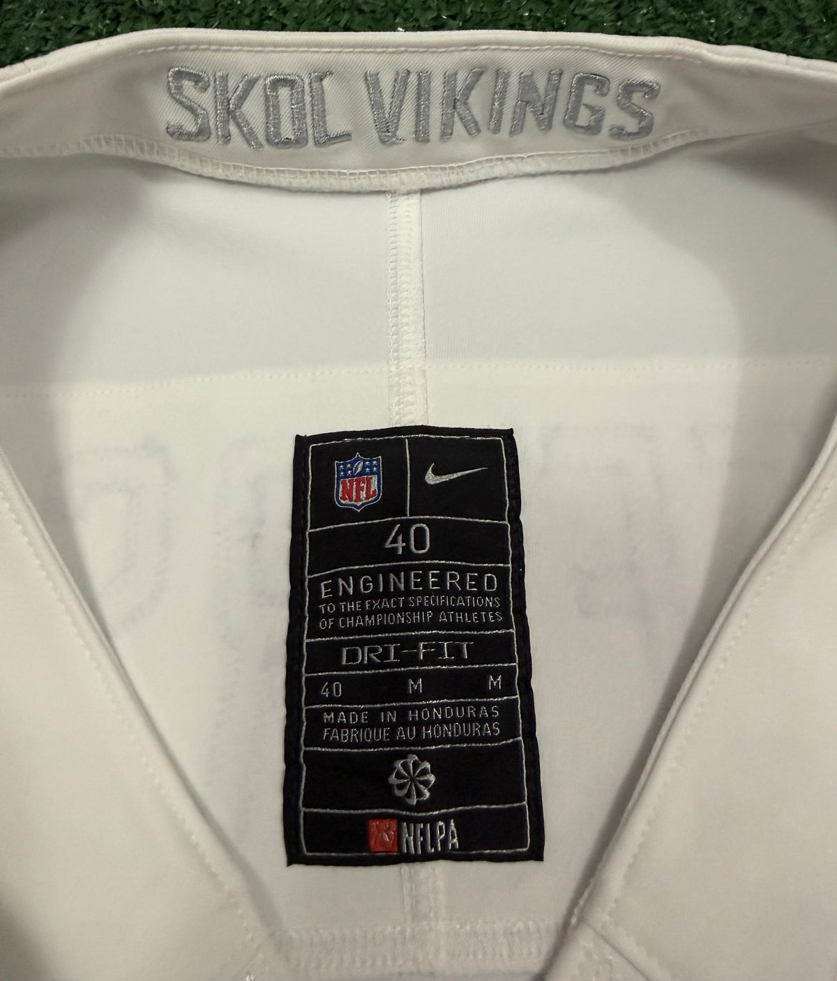 Justin Jefferson Minnesota Vikings Jersey #18 Nike Vapor FUSE Elite White Size 40 (Medium) NFL