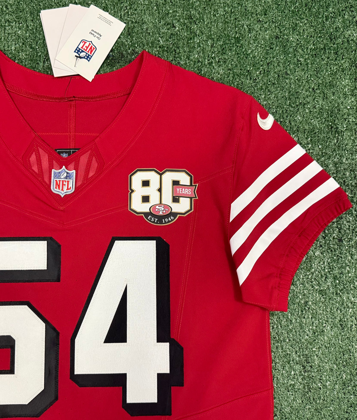 Fred Warner San Francisco 49ers Jersey #54 Nike Vapor FUSE Elite Red Size 40 (Medium) NFL