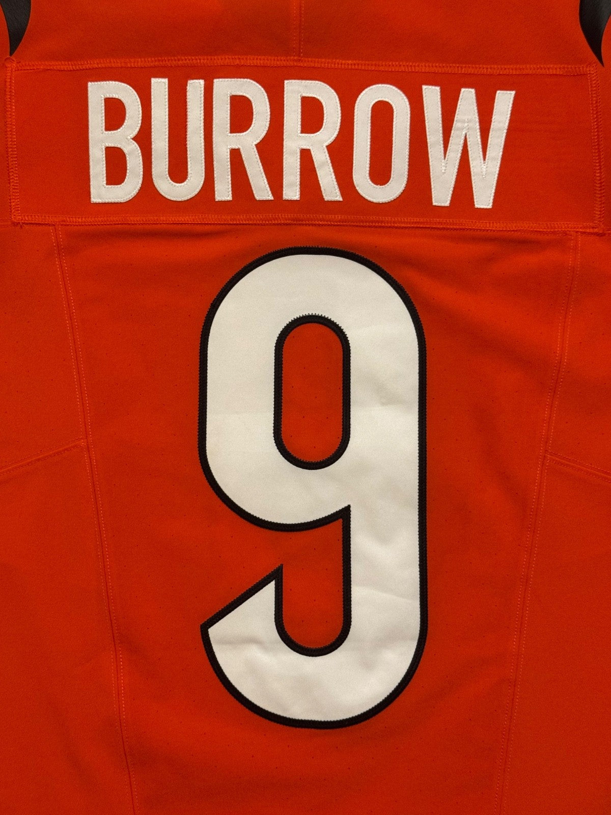 Joe Burrow Cincinnati Bengals Jersey #9 Nike Vapor FUSE Elite Orange Size 40 (Medium) NFL