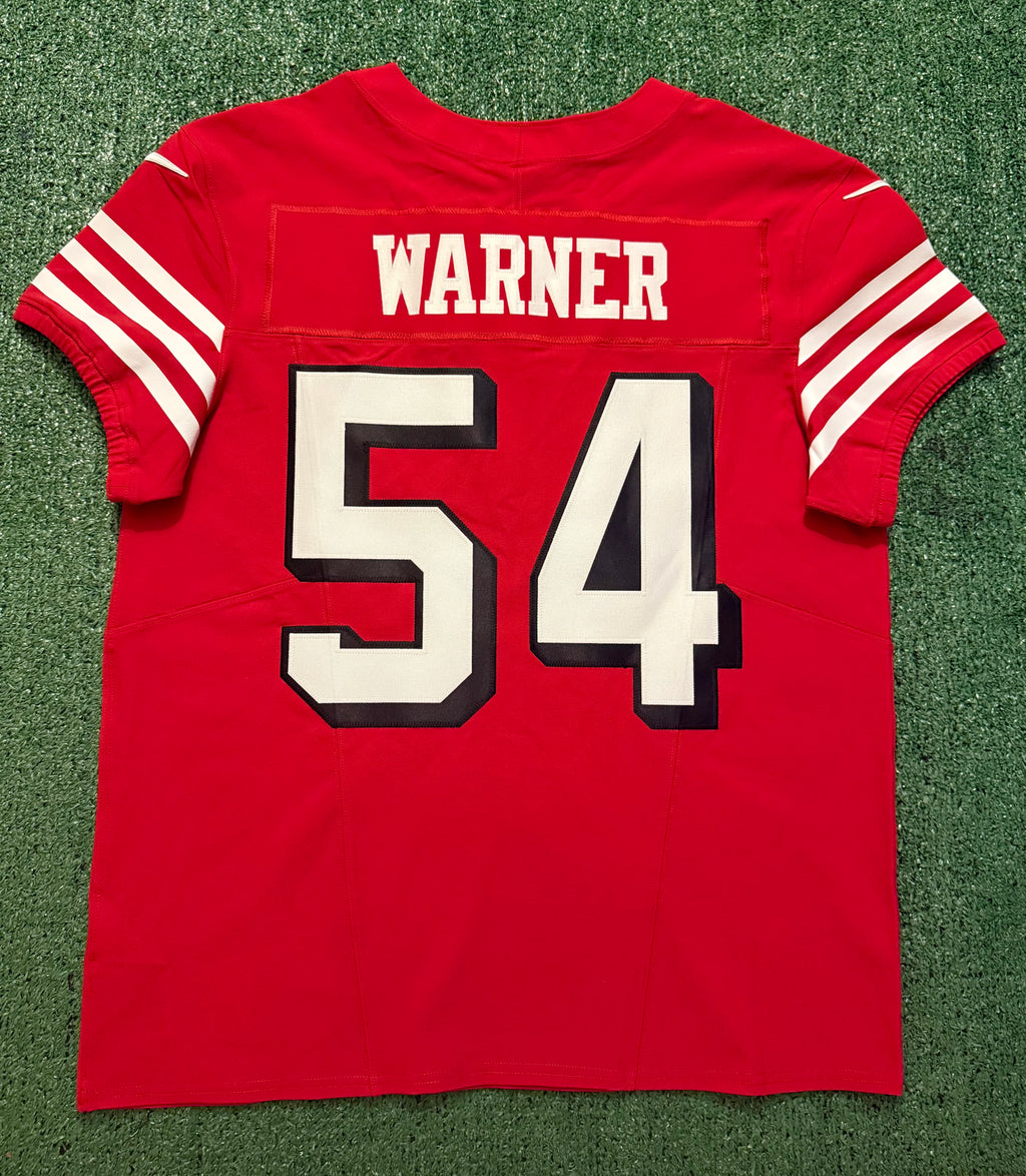 Fred Warner San Francisco 49ers Jersey #54 Nike Vapor FUSE Elite Red Size 44 (Large) NFL
