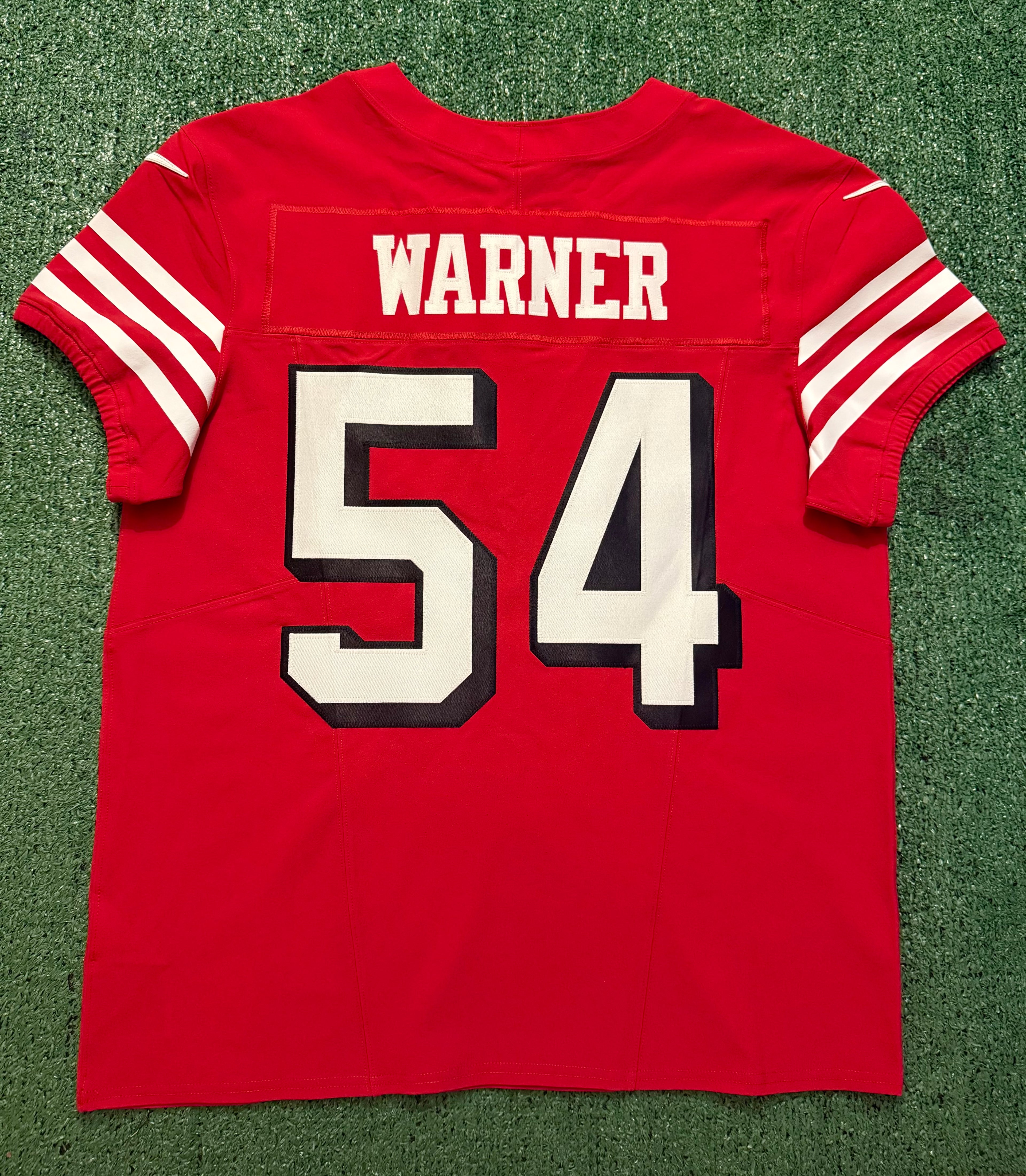 Fred Warner San Francisco 49ers Jersey #54 Nike Vapor FUSE Elite Red Size 44 (Large) NFL