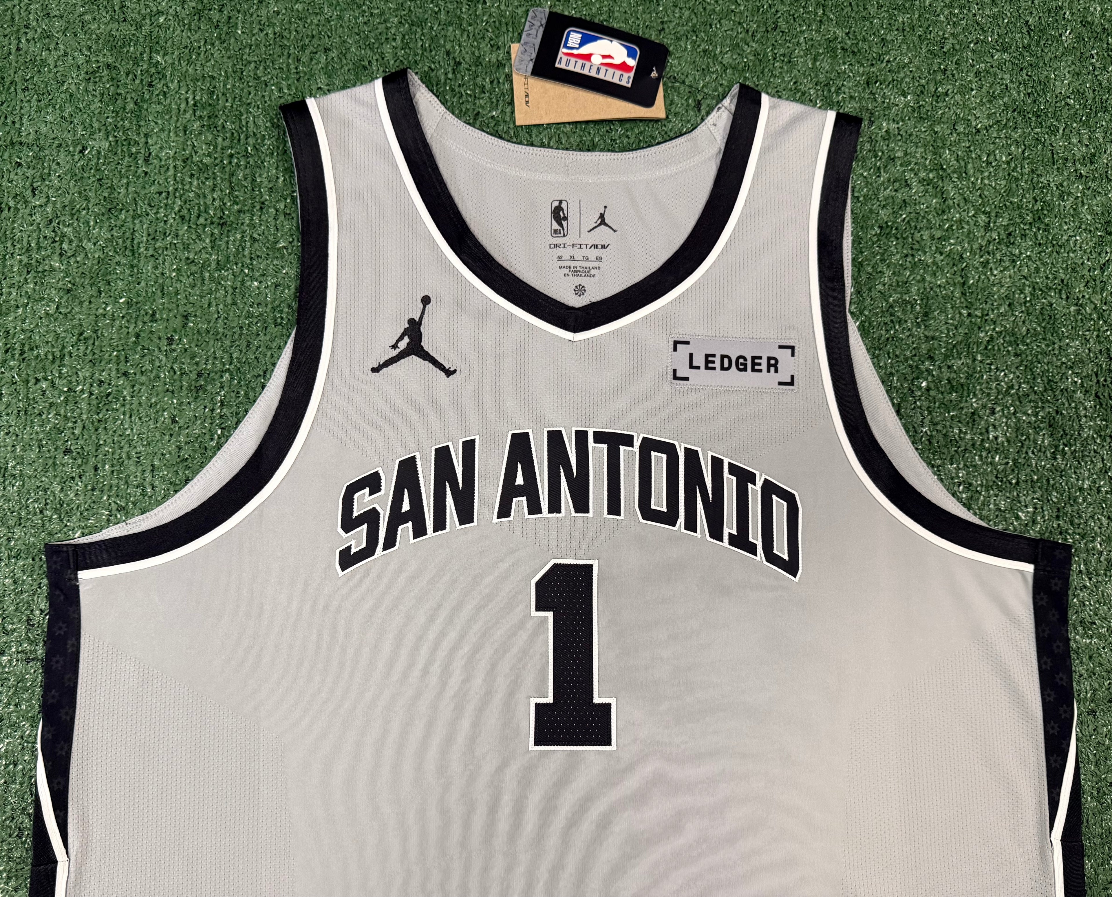 Victor Wembanyama San Antonio Spurs Jersey #1 Nike ADV Authentic Gray Size 52 (XL) NBA