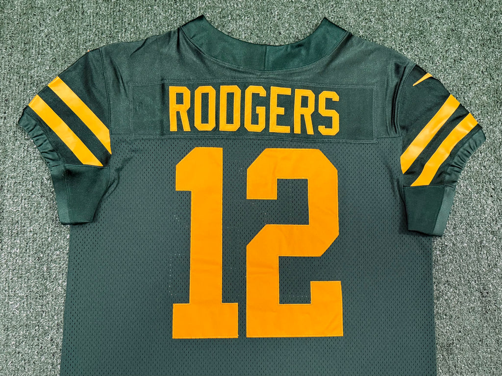 Aaron Rodgers Green Bay Packers Jersey #12 Nike Vapor Elite Green Size 44 (Large) NFL