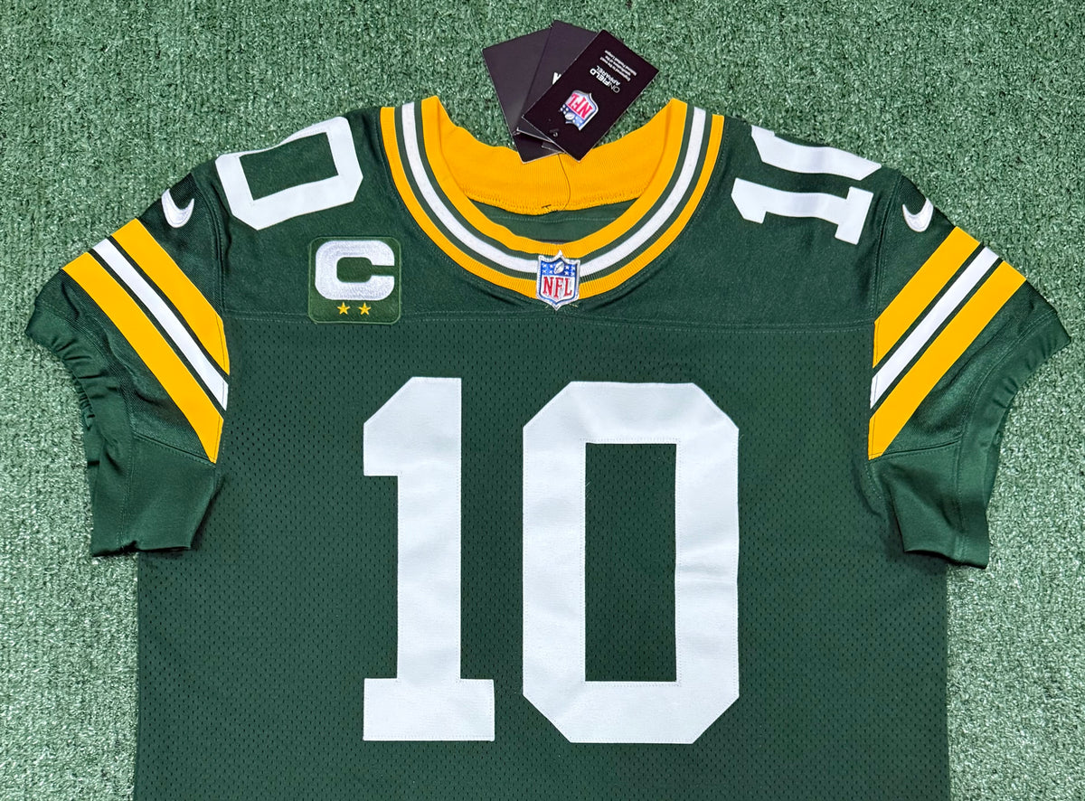 Jordan Love Green Bay Packers Jersey #10 Nike Vapor Elite Green Size 44 (Large) NFL