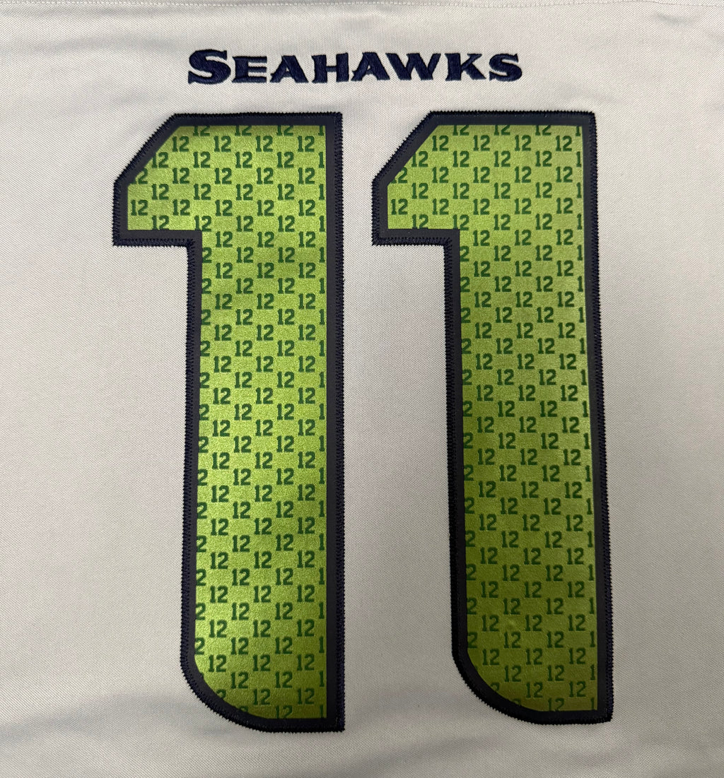 Jaxon Smith-Njigba Seattle Seahawks Jersey #11 Nike Vapor Fuse Limited Rivalry Gray Size (L) NFL