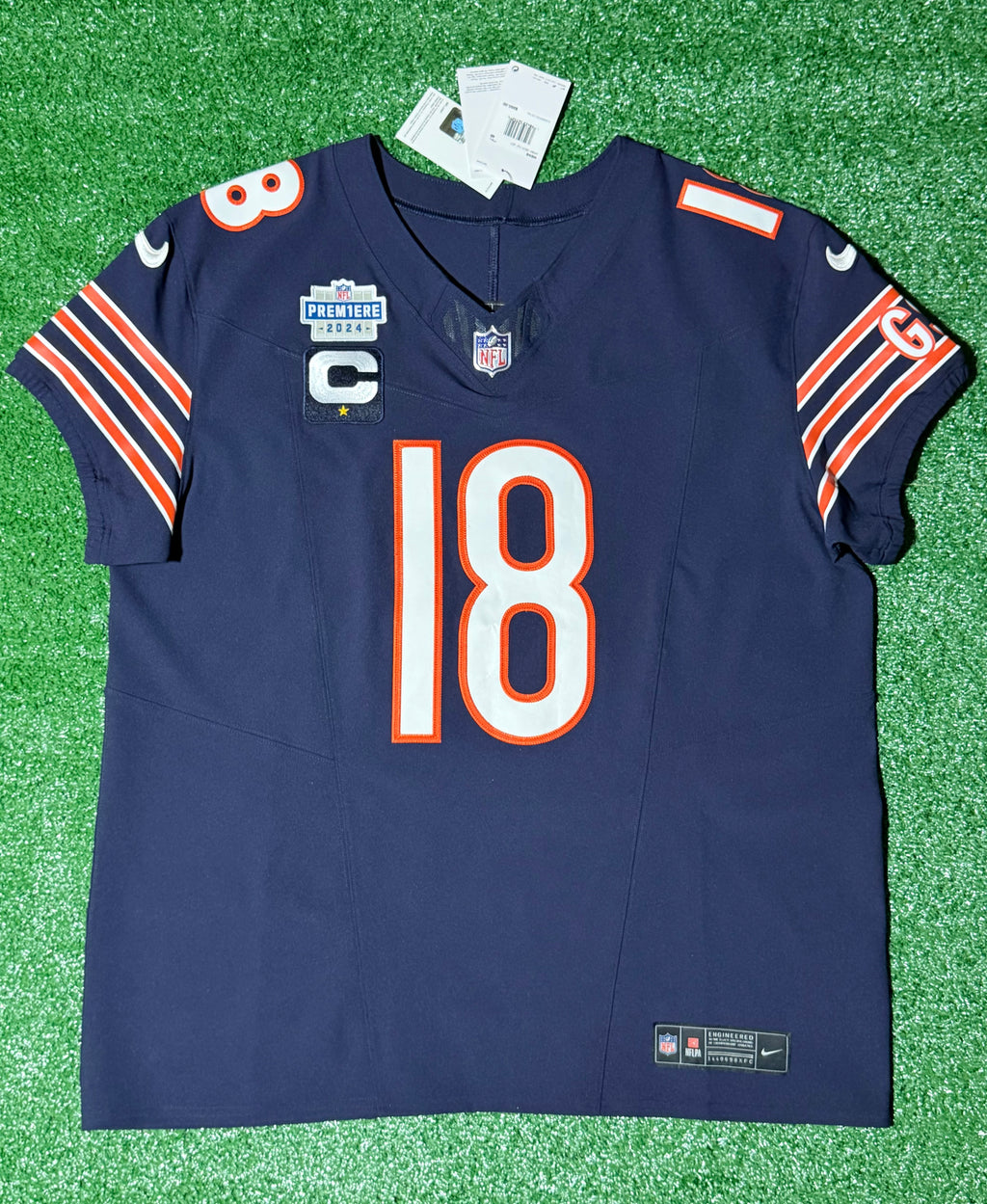 Caleb Williams Chicago Bears Jersey #18 Nike Vapor FUSE Elite Navy Size 48 (XL) NFL