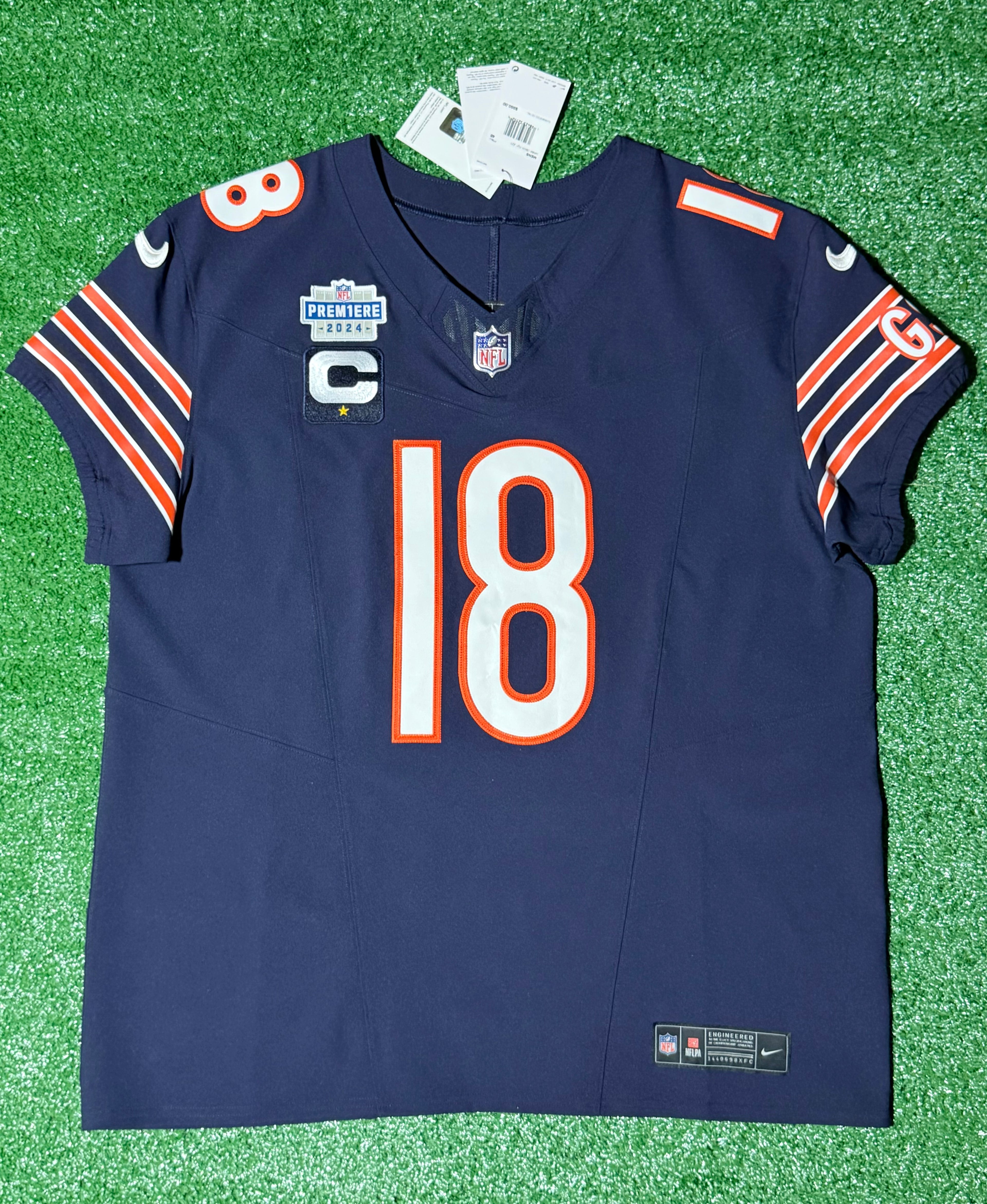 Caleb Williams Chicago Bears Jersey #18 Nike Vapor FUSE Elite Navy Size 48 (XL) NFL
