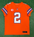 Pat Surtain II Denver Broncos Jersey #2 Nike Vapor Fuse Elite Orange Size 44 (Large) NFL