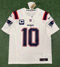 Drake Maye New England Patriots Jersey #10 Nike Vapor Fuse Limited White Size (Medium) NFL