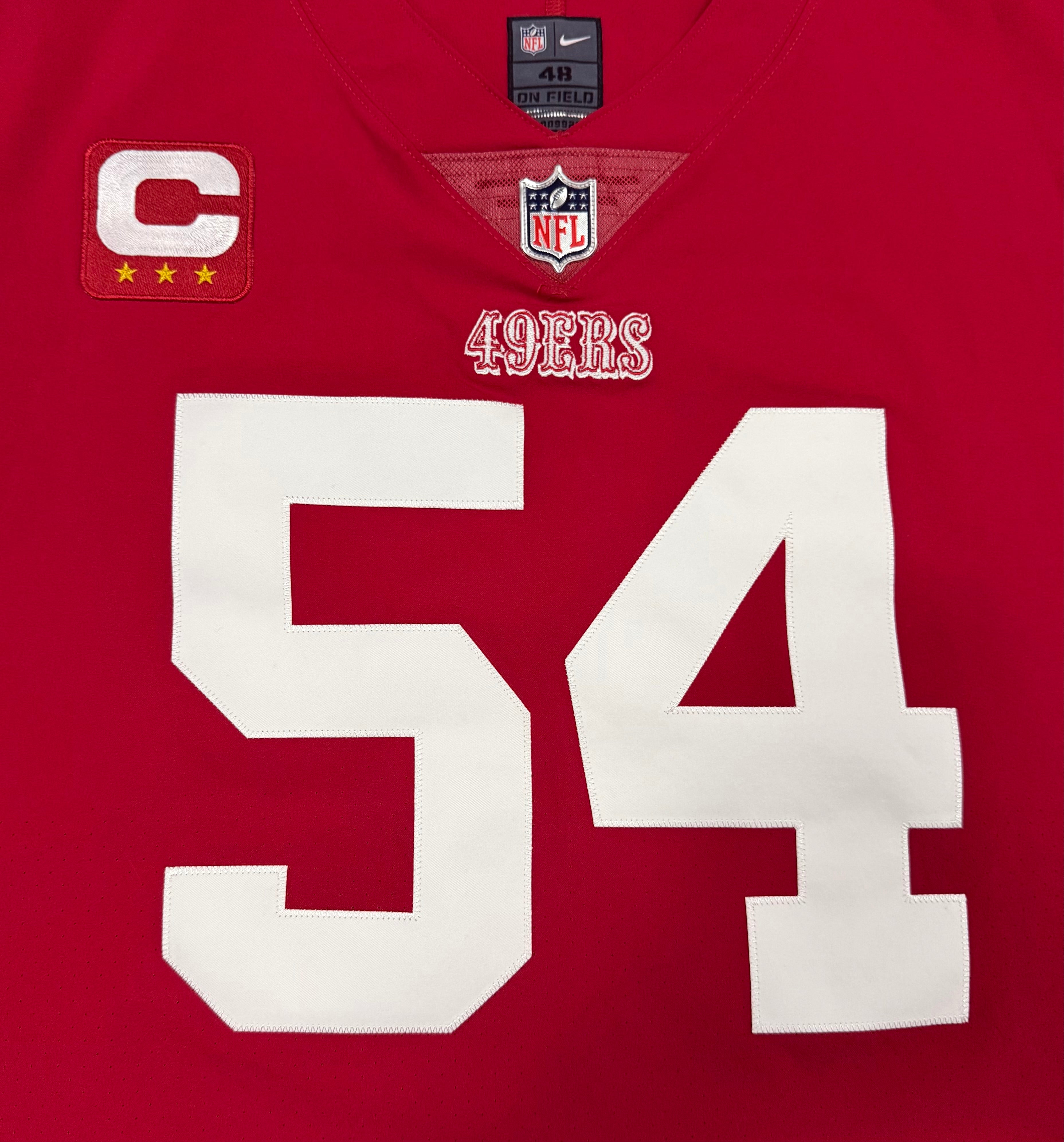 Fred Warner San Francisco 49ers
Jersey #54 Nike Vapor Elite red Size 44 (Large) NFL
