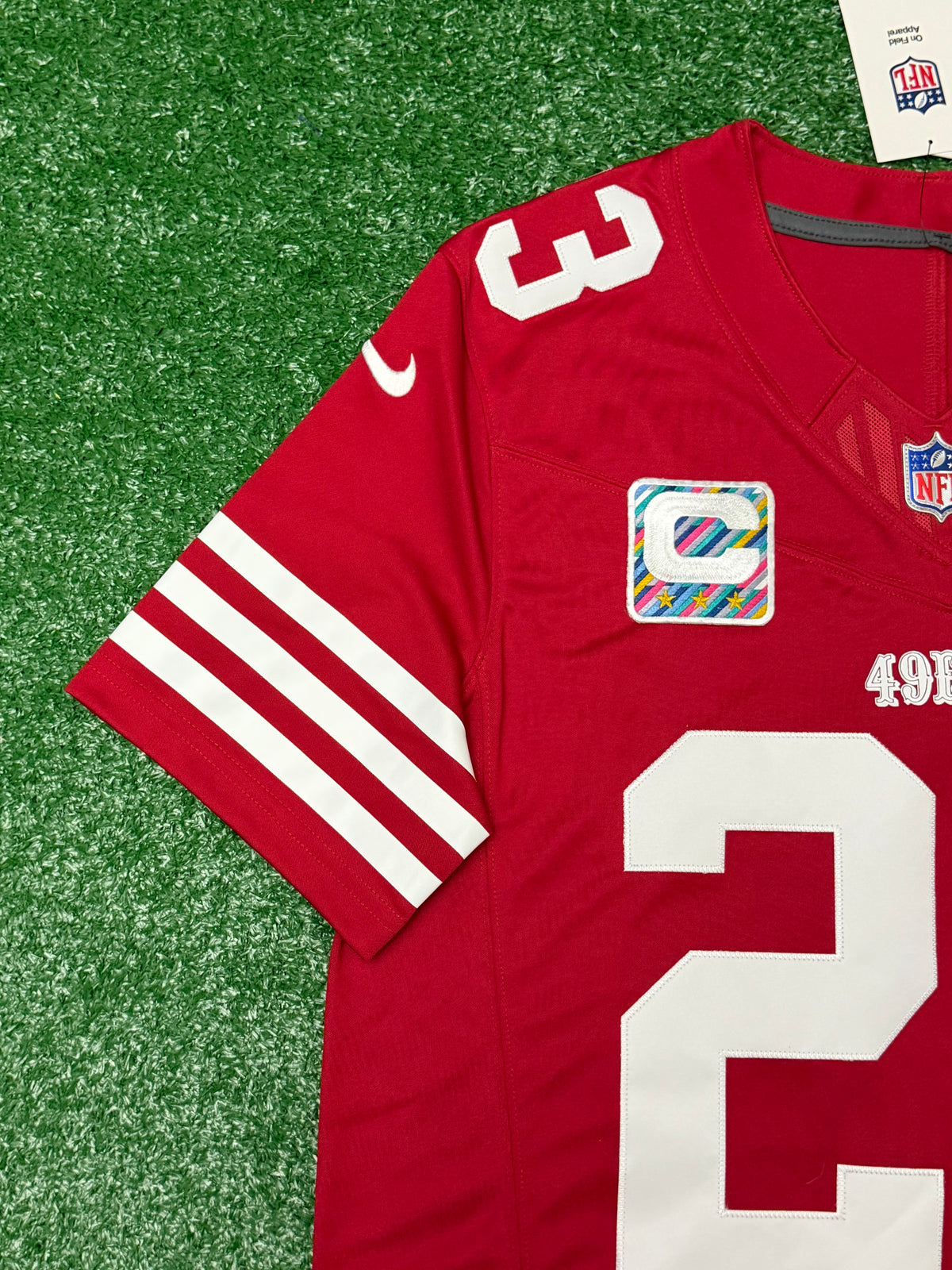Christian McCaffrey San Francisco 49ers Jersey #23 Nike Vapor Fuse Limited Stitched Red Size (Medium) NFL