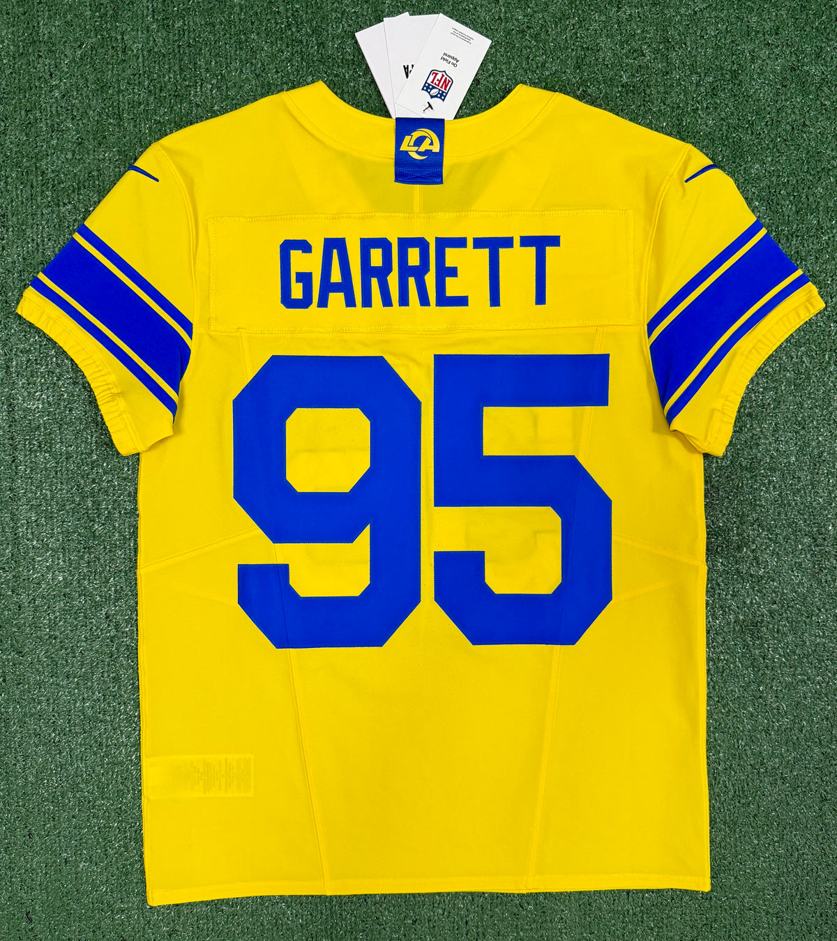 Myles Garrett Los Angeles Rams Jersey #95 Nike Vapor FUSE Elite Yellow Size 40 (Medium) NFL