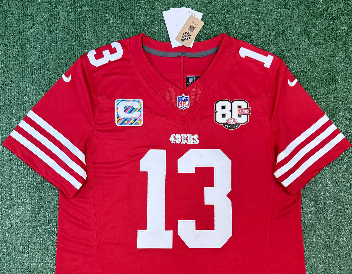 Brock Purdy San Francisco 49ers Jersey #13 Nike Vapor Fuse Limited Stitched Red Size (XL) NFL
