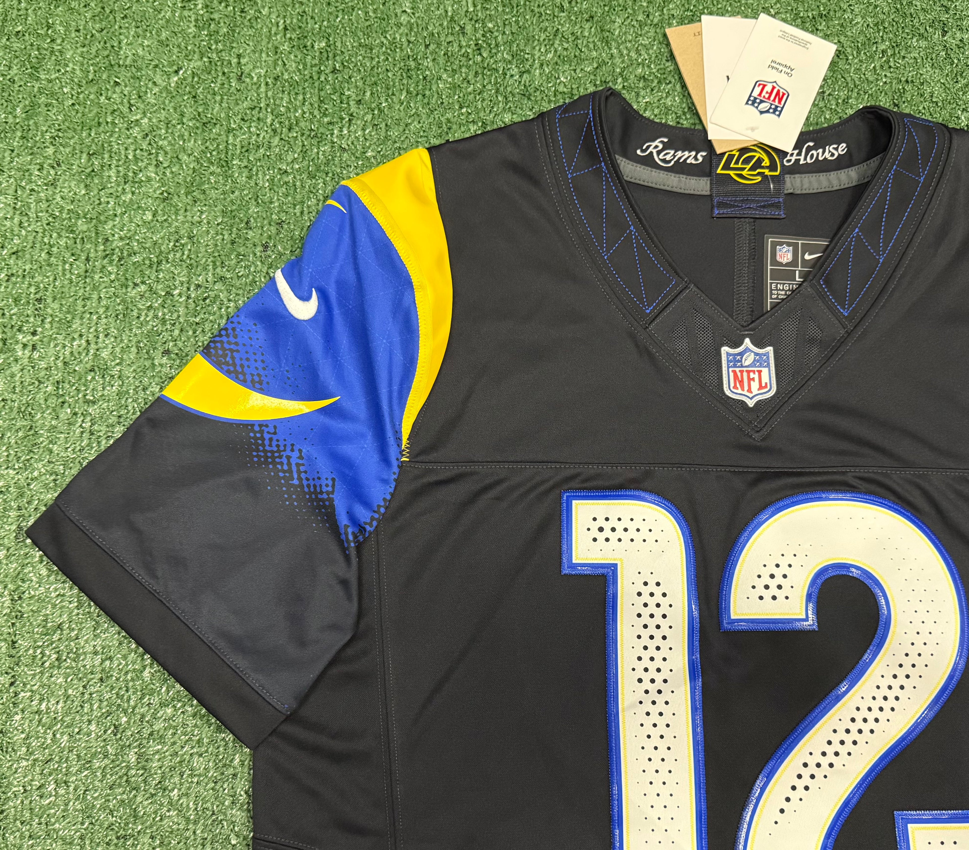 Puka Nacua Los Angeles Rams Jersey #12 Nike FUSE Rivalry Black Size (Large) NFL
