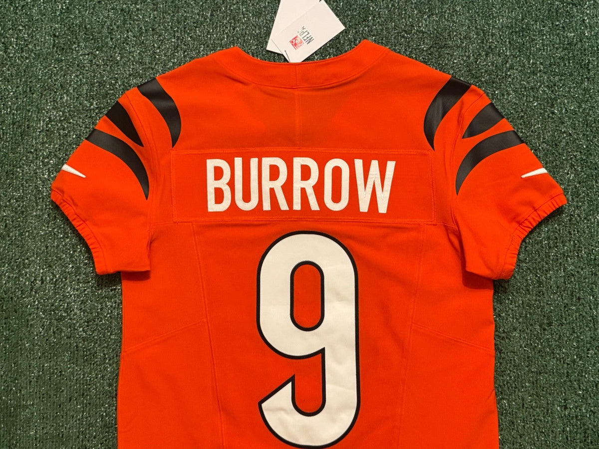 Joe Burrow Cincinnati Bengals Jersey #9 Nike Vapor FUSE Elite Orange Size 40 (Medium) NFL