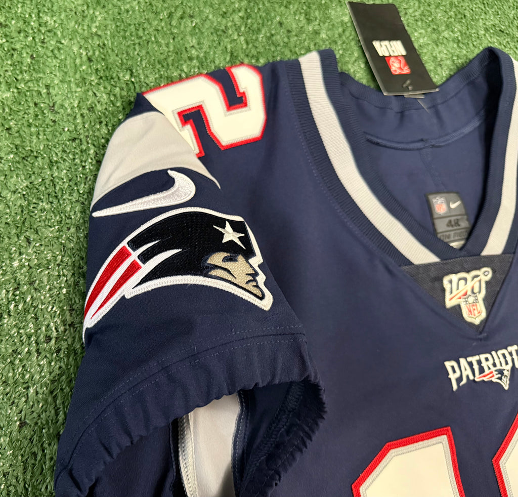 Tom Brady New England Patriots Jersey #12 Nike Vapor Elite Blue Size 48 (XL) NFL