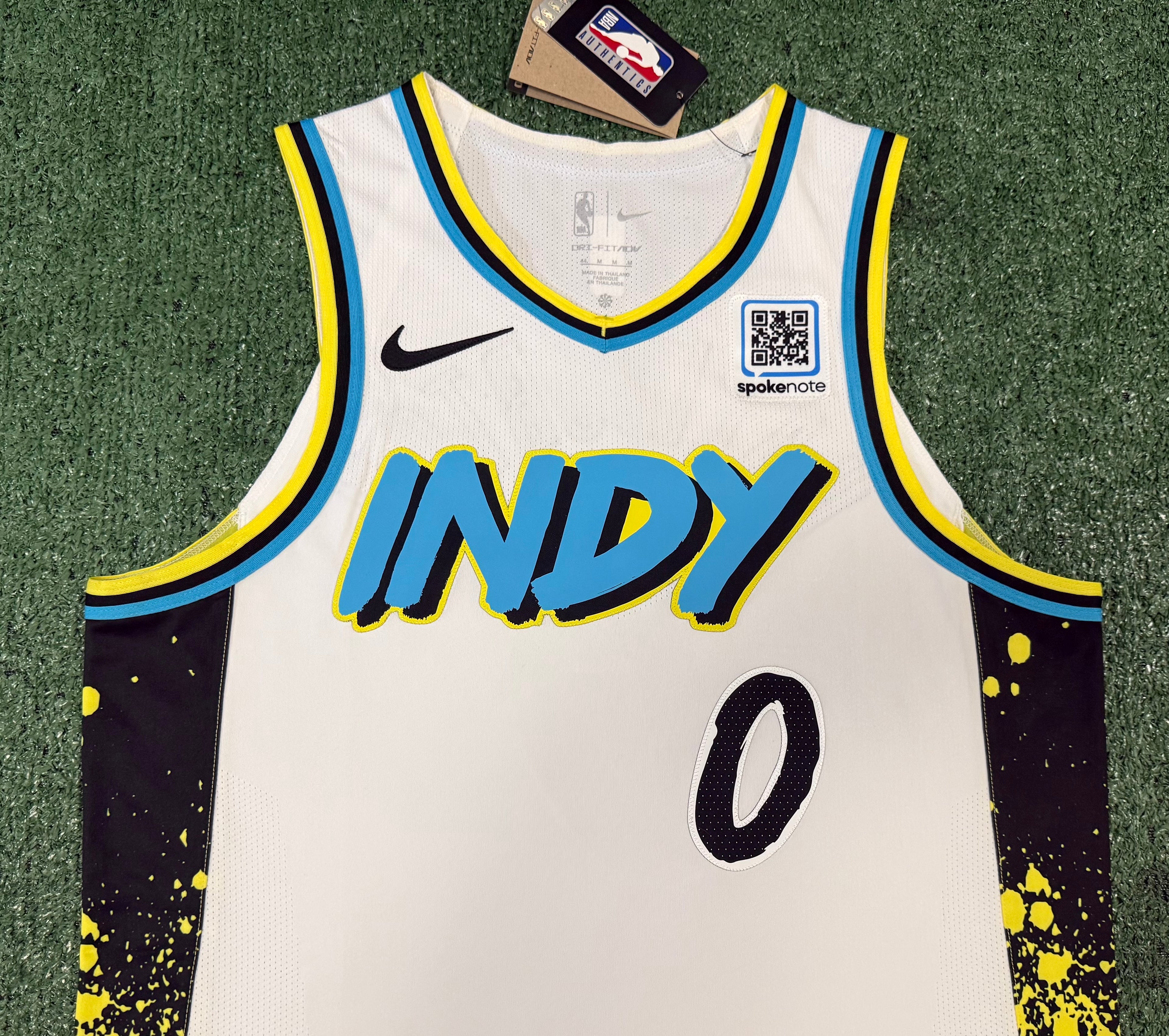 Tyrese Haliburton Indiana Pacers Jersey #0 Nike ADV Authentic White Size 44 (M) NBA