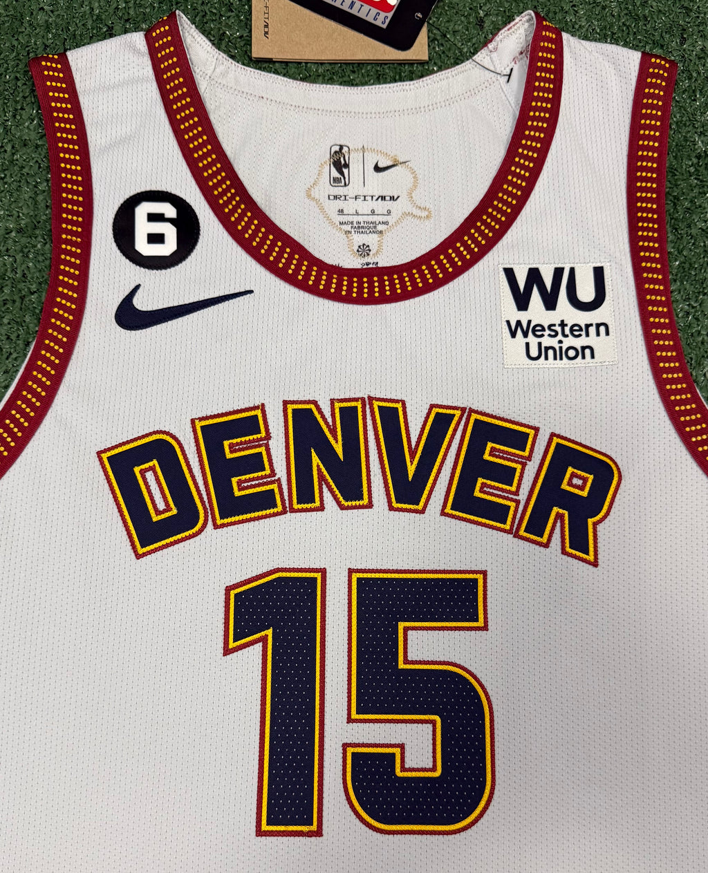 Nikola Jokic Denver Nuggets Jersey #15 Nike ADV Authentic White Size 48 (L) NBA