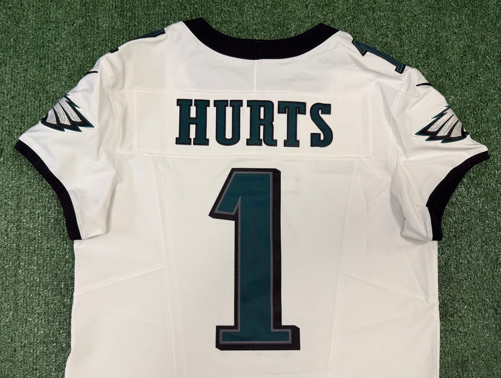 Jalen Hurts Philadelphia Eagles Jersey #1 Nike Vapor FUSE Elite White size 44 (Large) NFL